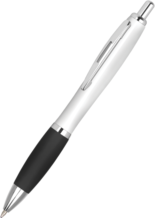 Custom PrintedContour Ballpoint Pen Black Ink - Black