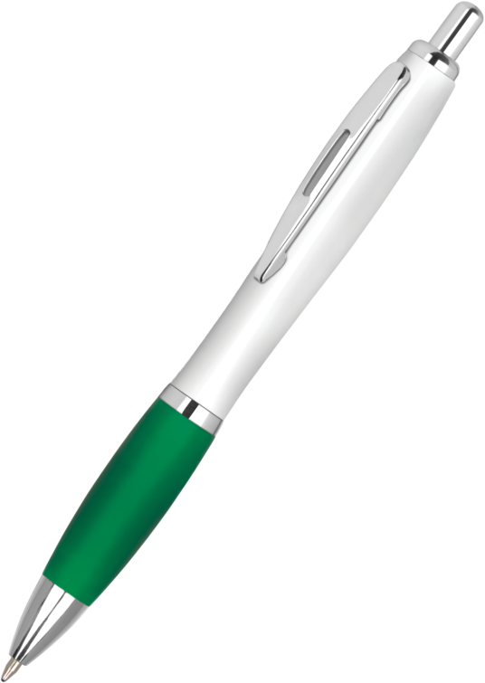 Custom PrintedContour Ballpoint Pen Black Ink - Green
