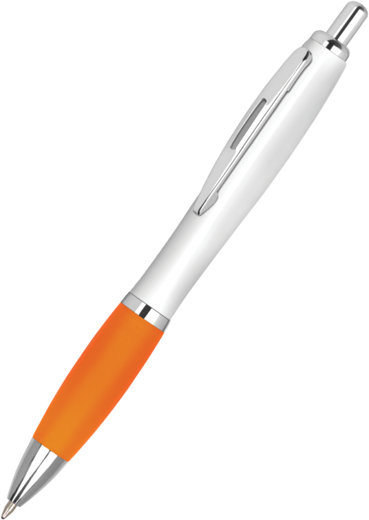 Custom PrintedContour Ballpoint Pen Black Ink - Orange