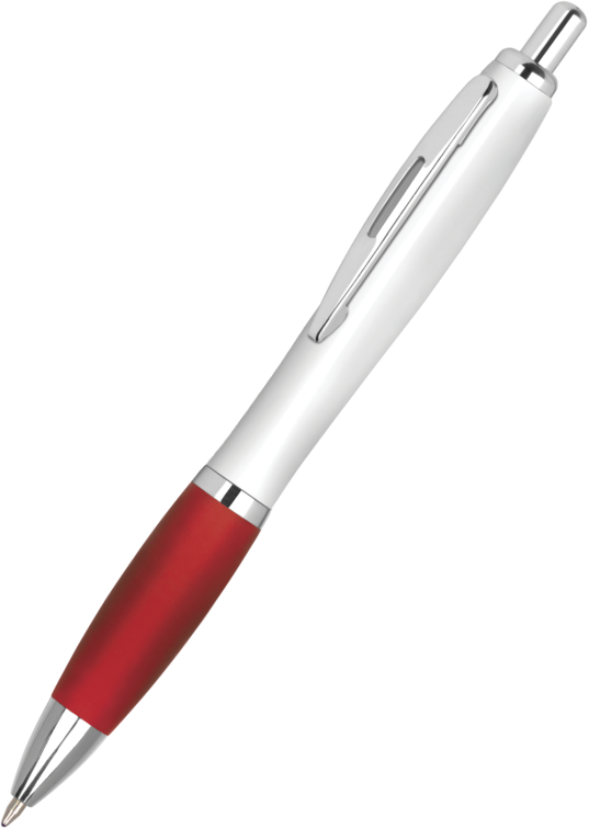 Custom PrintedContour Ballpoint Pen Black Ink - Red