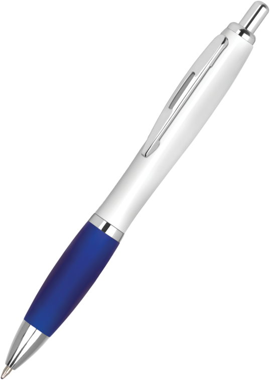 Custom PrintedContour Ballpoint Pen Black Ink - Blue