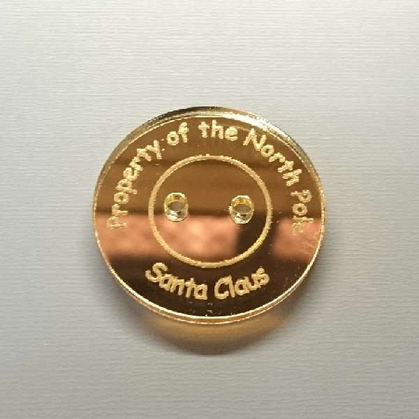 Santas Lost Button - Property of the North Pole