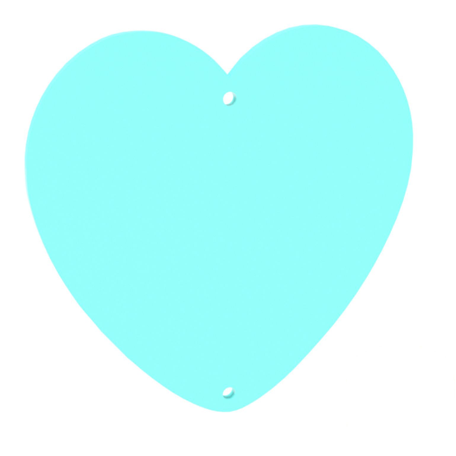 100mm Acrylic Heart Hanging Plaque with Centre Hanging Holes