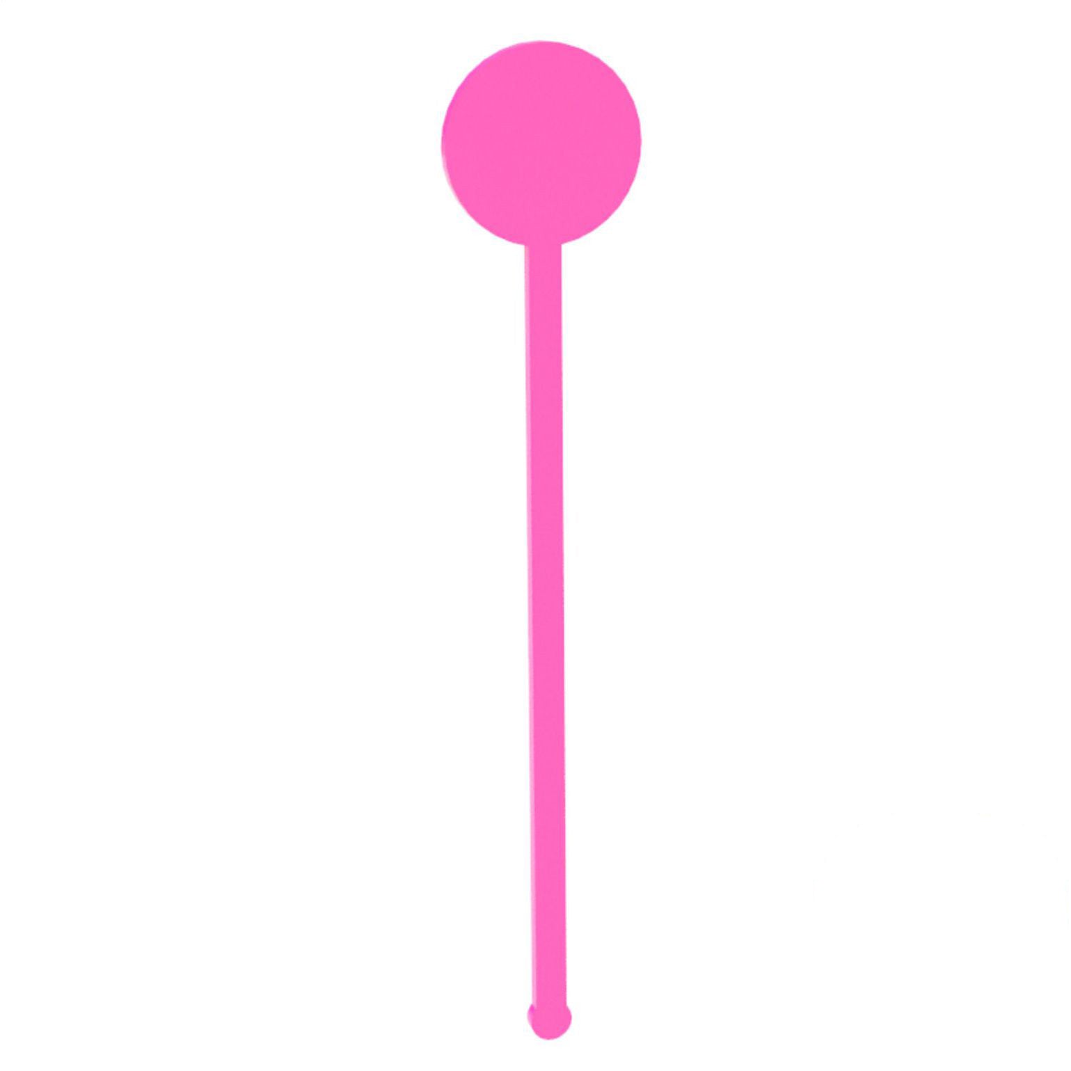 Blank Circle Disc Round Cocktail Stirrer - Acrylic