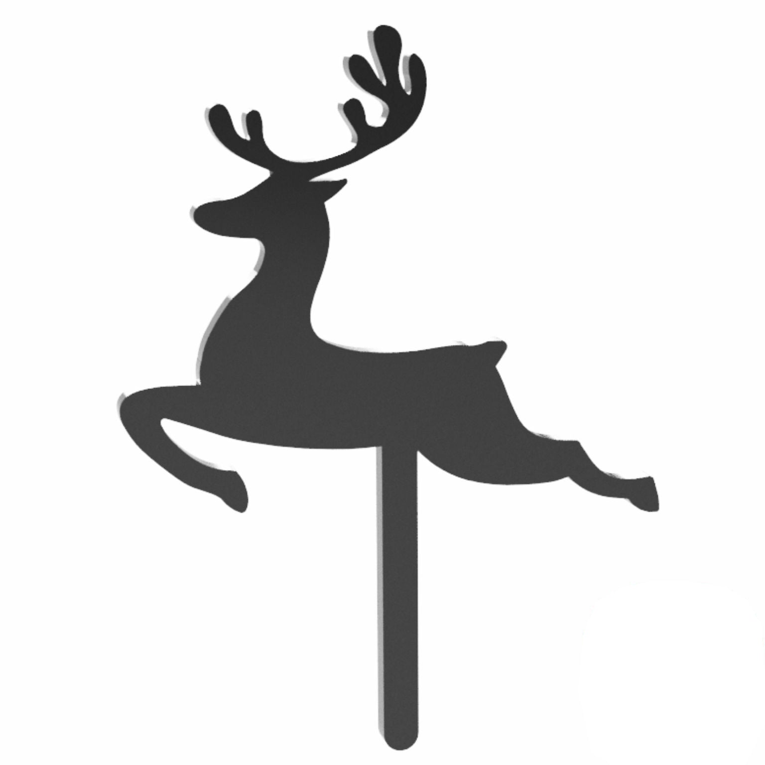 60mm Reindeer Cake Topper - Acrylic