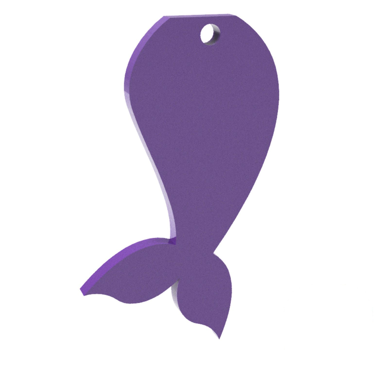 Blank Mermaid Tail Keyring size - 50mm