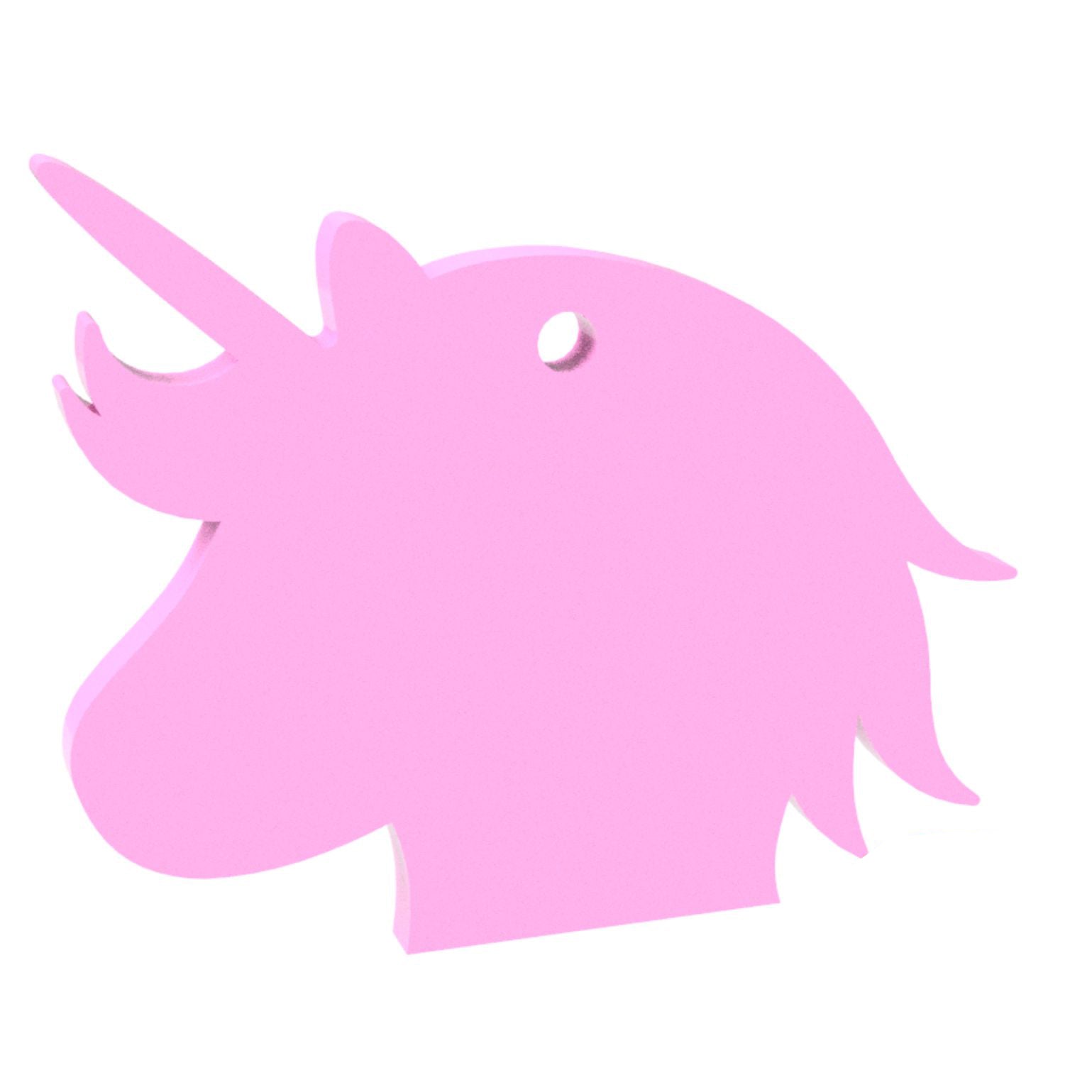 Blank Unicorn Head Keyring size - 50mm