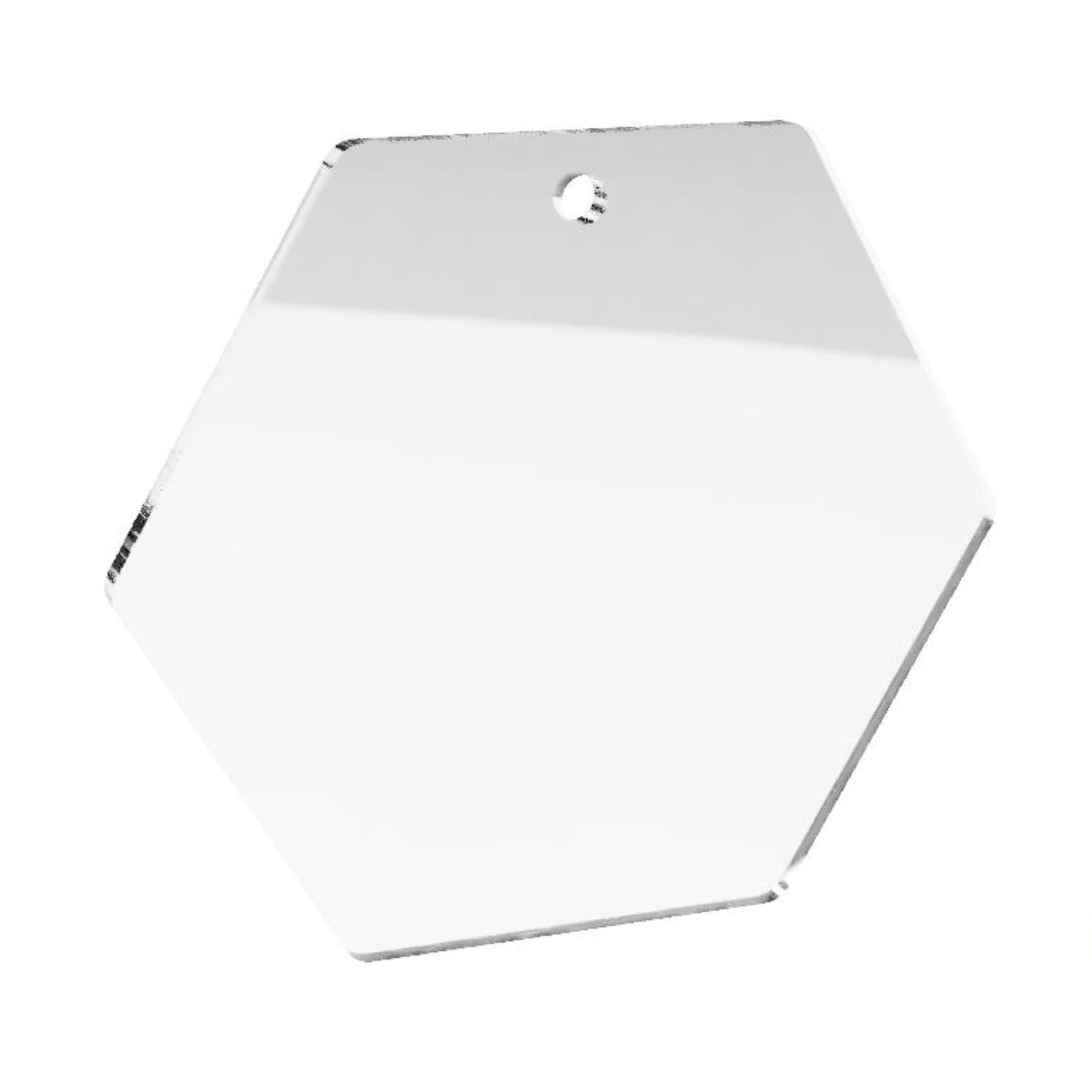 Blank Acrylic Hexagon - 80mm