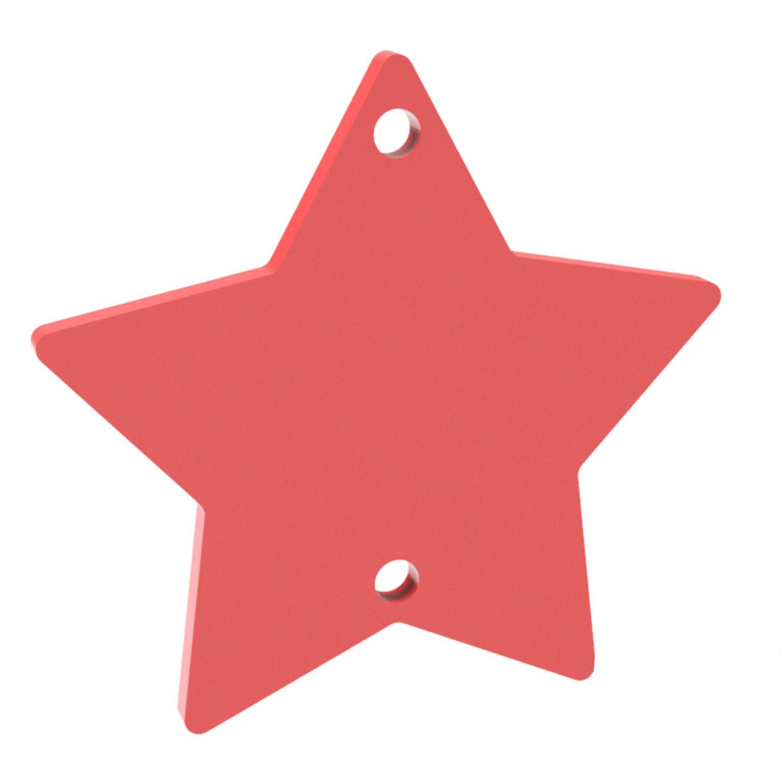 60mm Star Hanging Plaque With Centre Hanging Holes