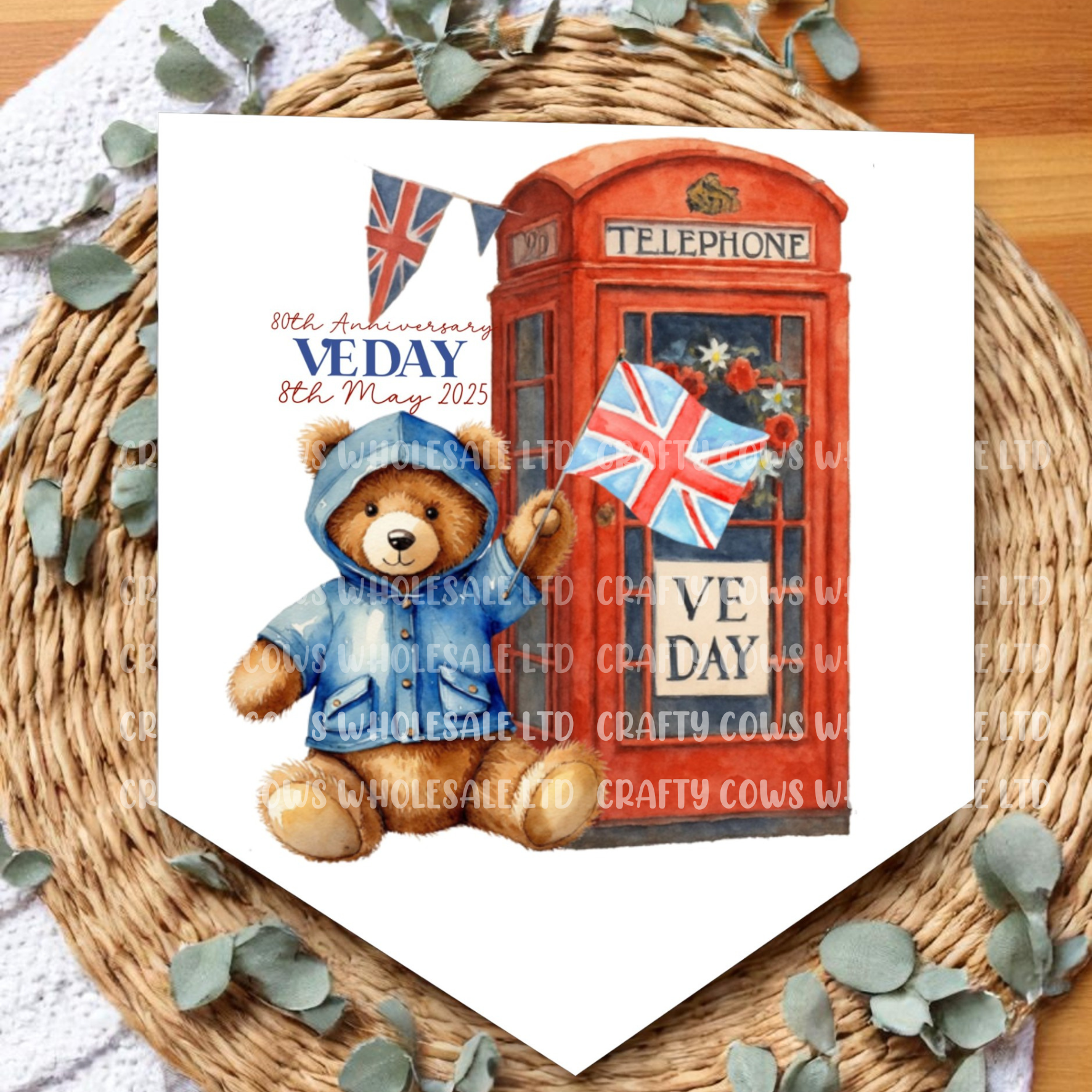 VE Day Bunting Pennant - London Bear