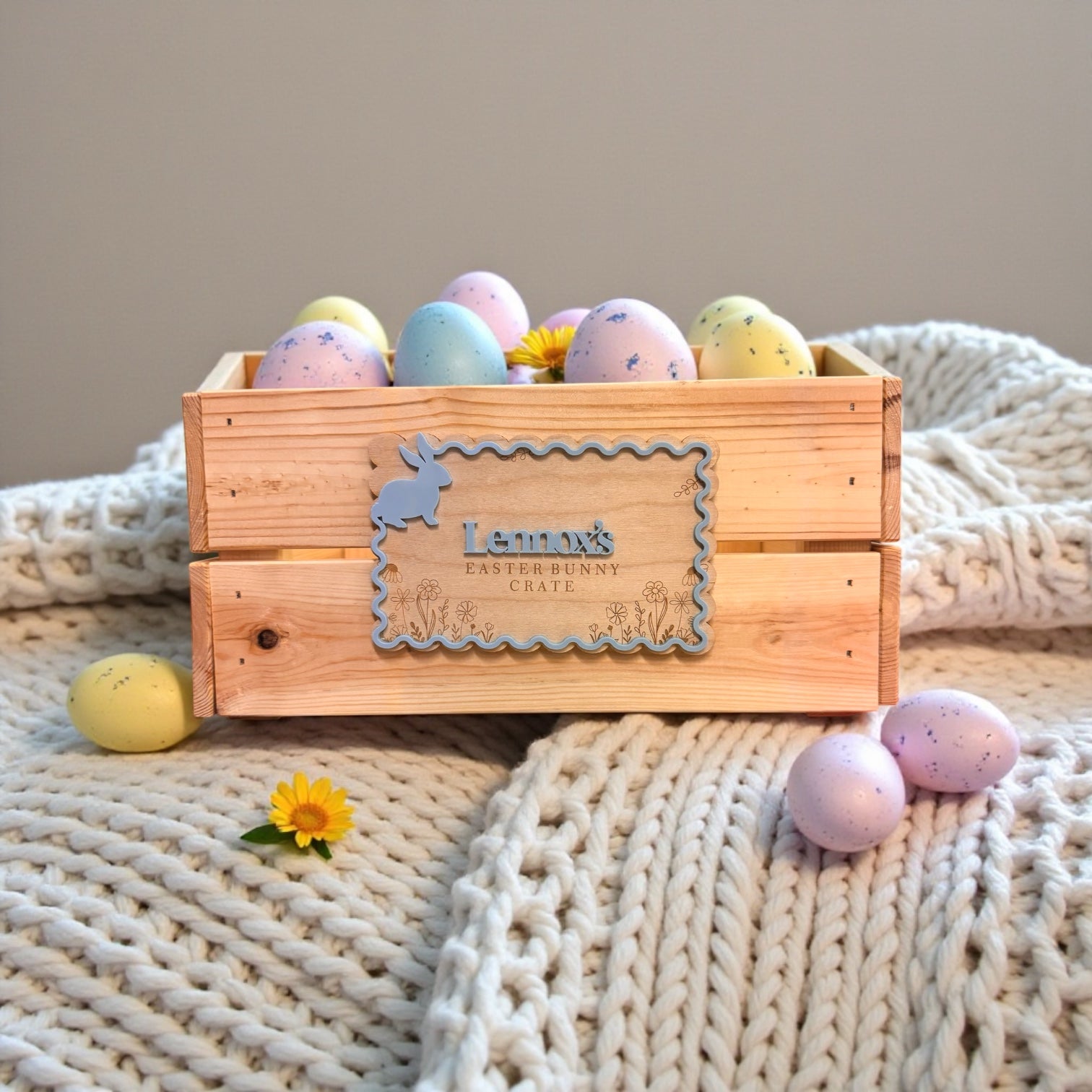 Personalised Easter Plaque - Easter Crate