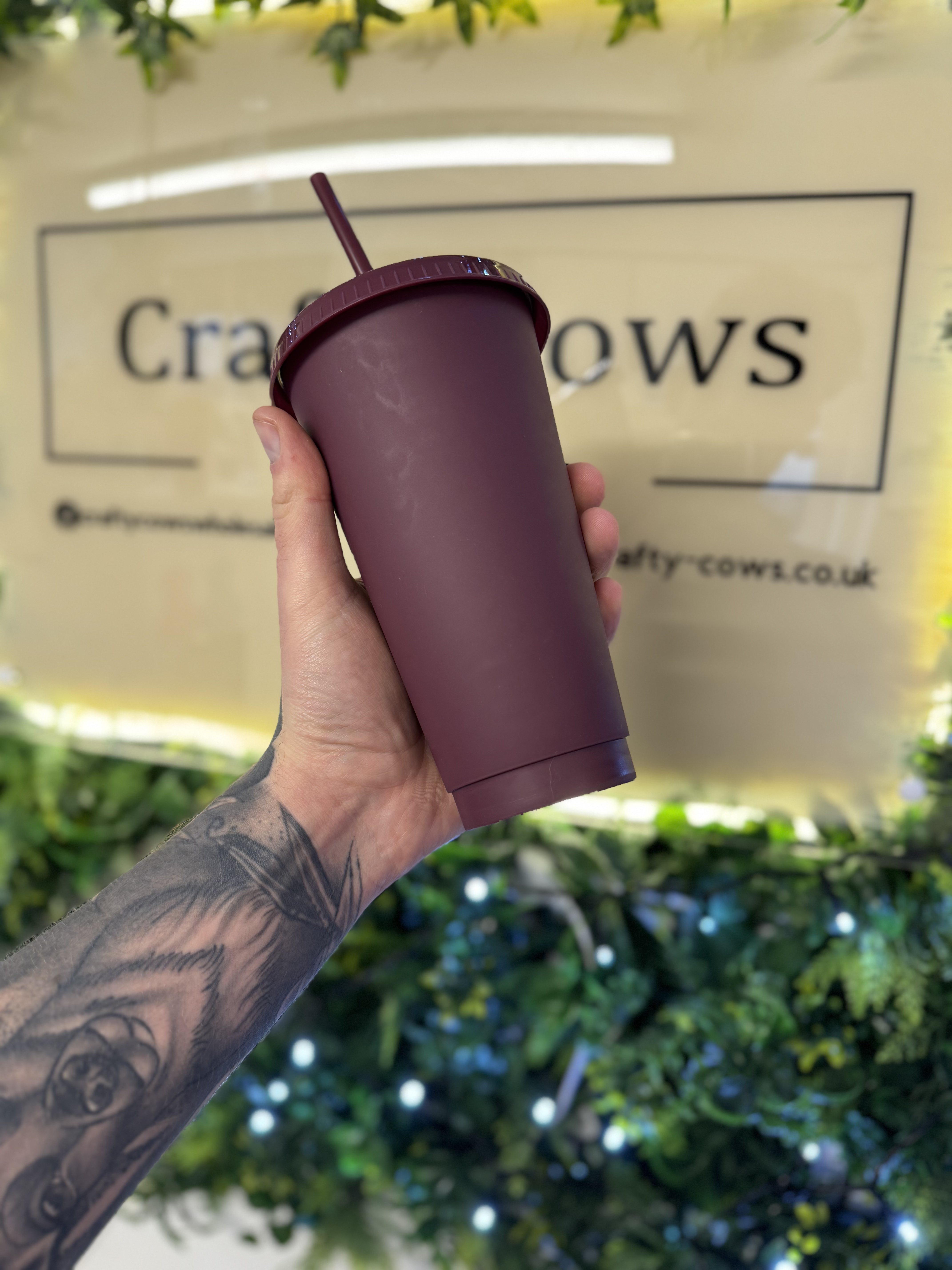 24 oz Cold Cup - Maroon
