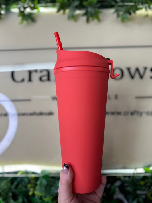 22oz Double Walled Hot Cup - Red (1)