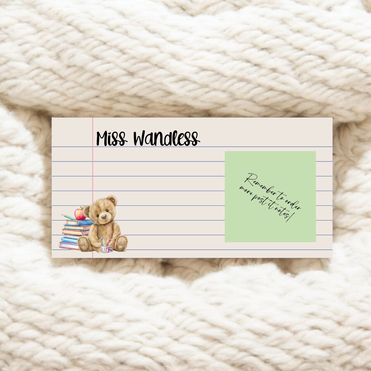 Teacher Post it Note Holder Acrylic