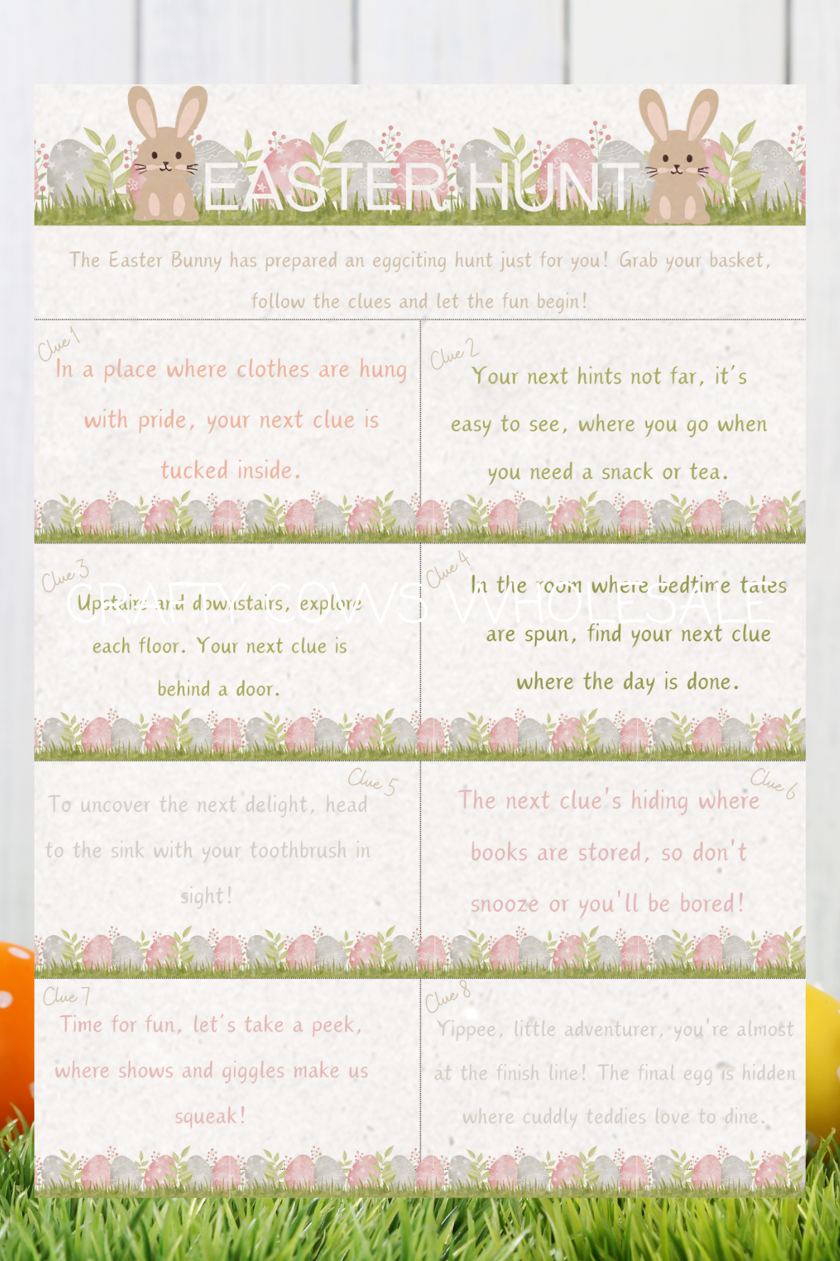 Easter Hunt Sheet Pack