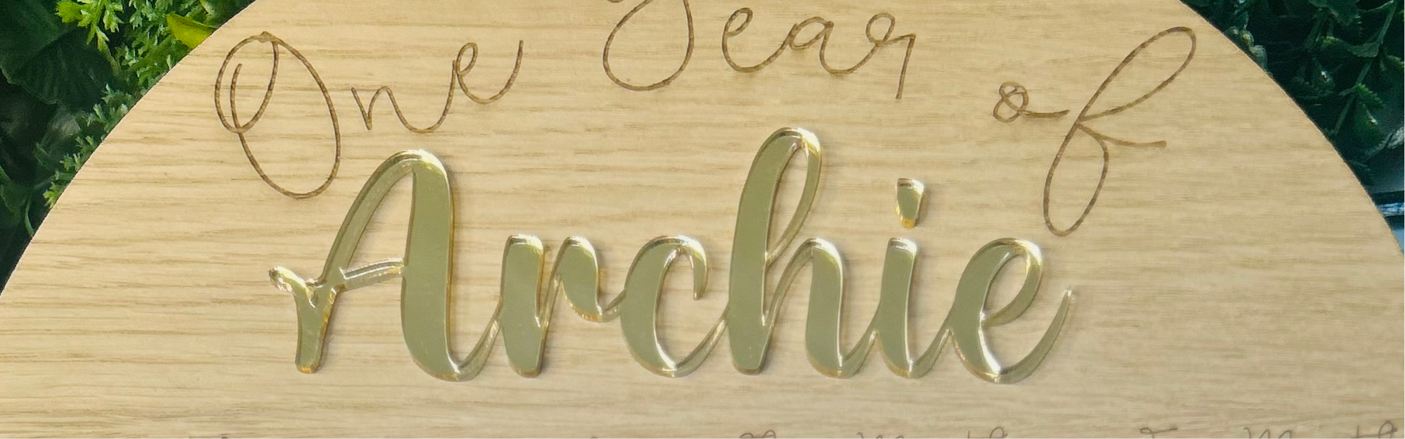 Acrylic Name for One Year Board