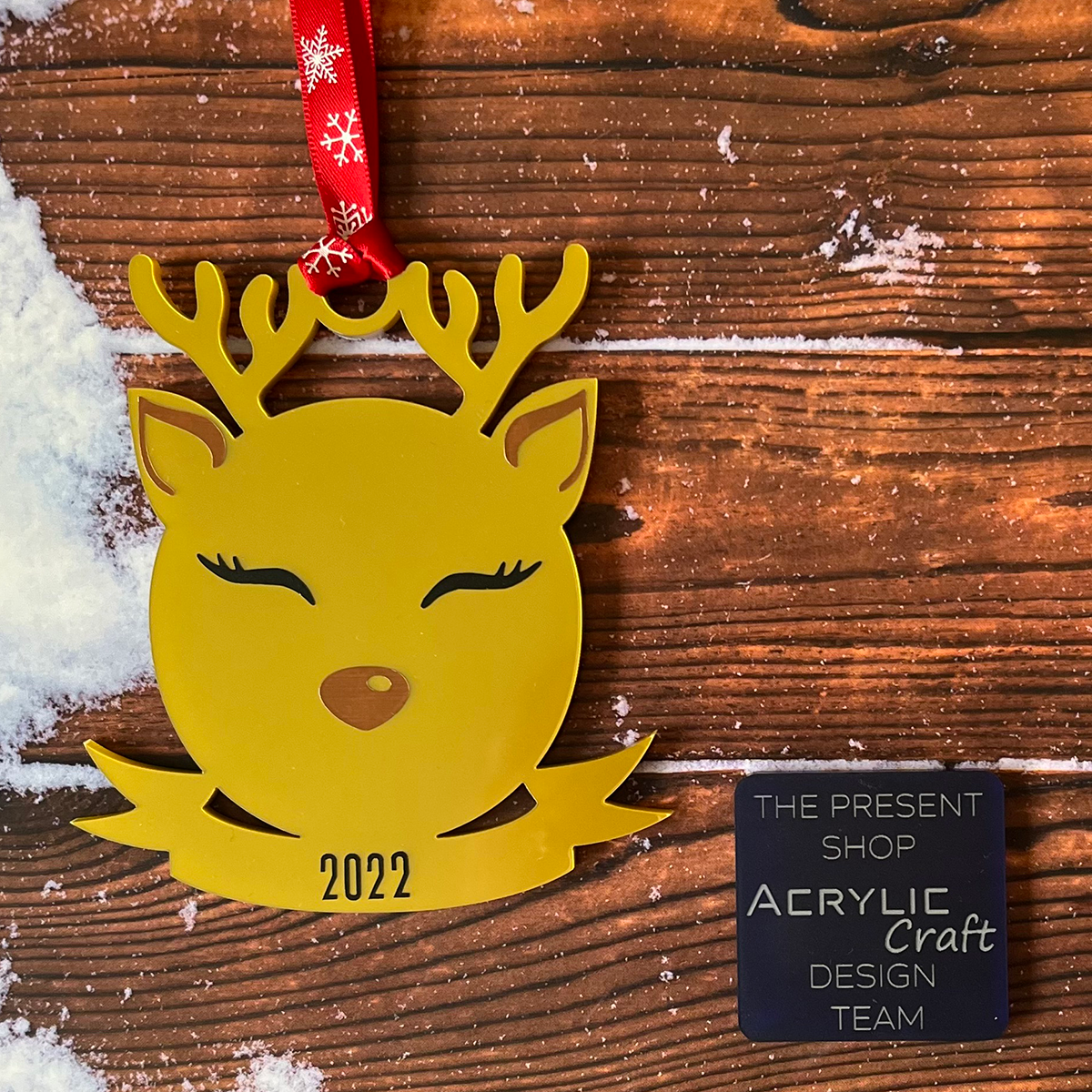 Blank - Round Reindeer Banner - 100mm