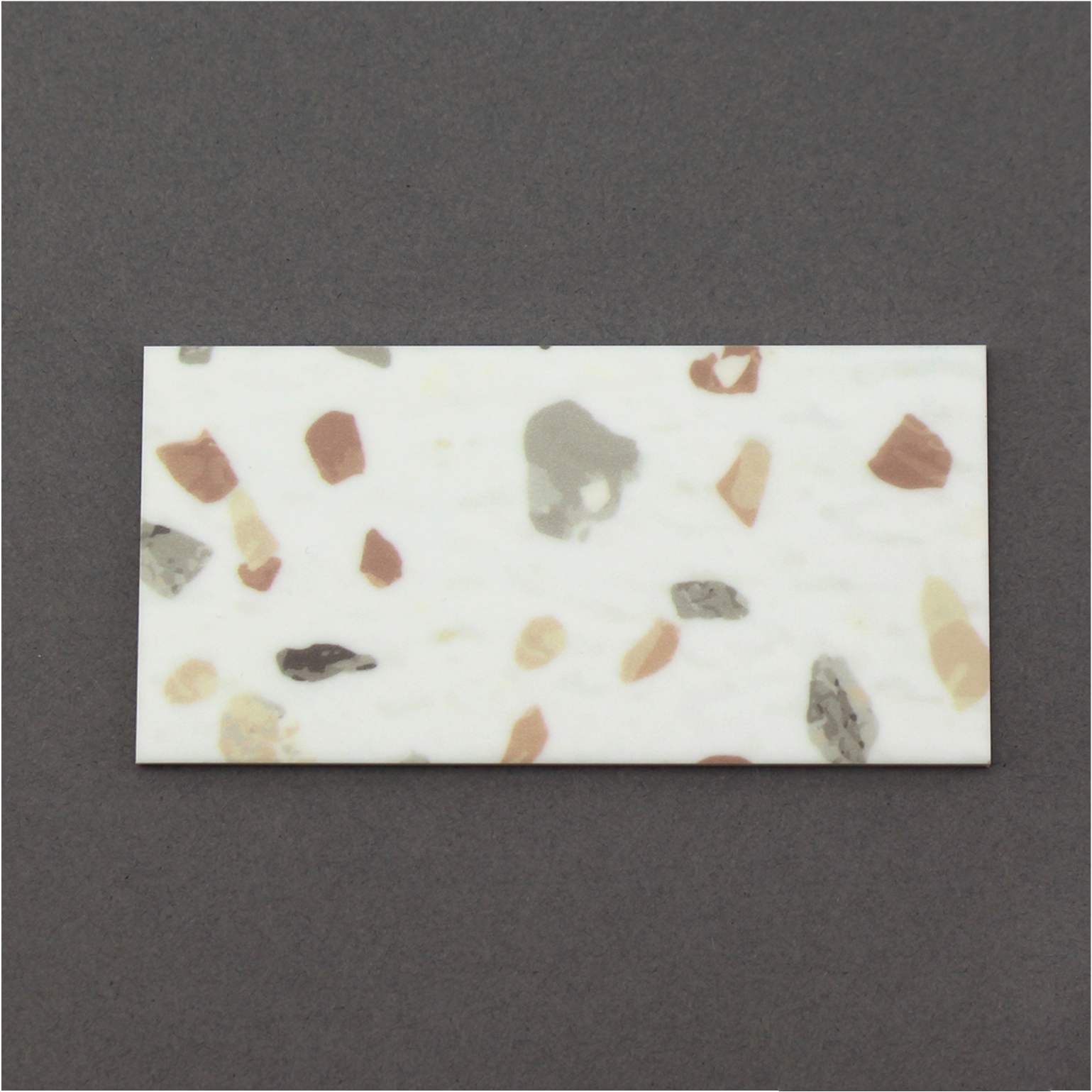 Printed Blank - Neutral Terrazzo - 100mm x 50mm Rectangle