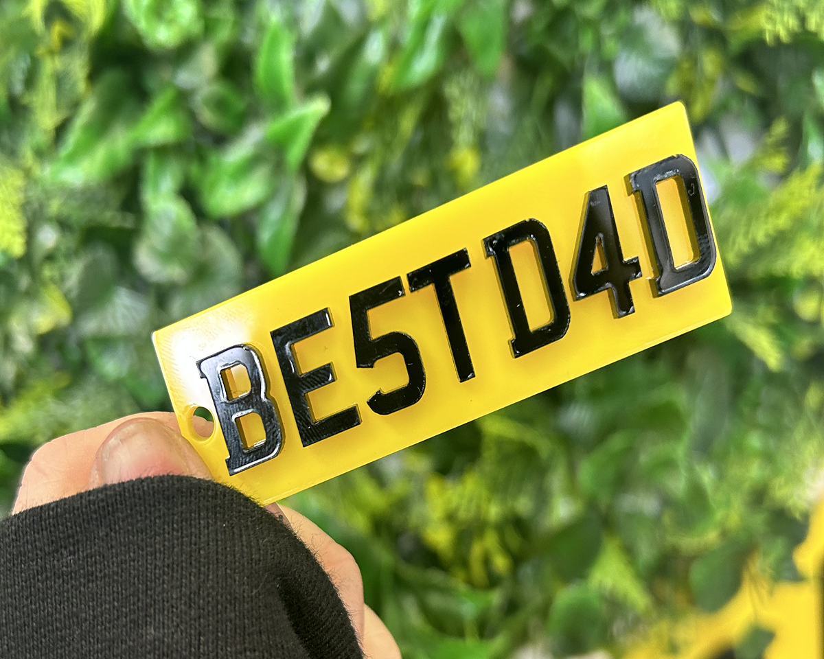 Number Plate Keyring  - 80mm