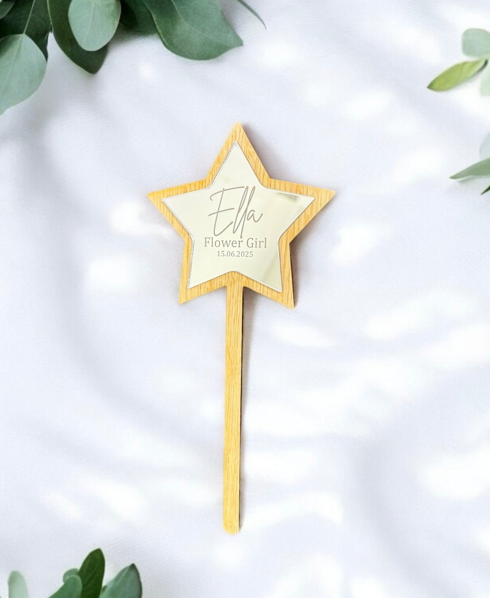 Flower Girl Wand Oak Veneer