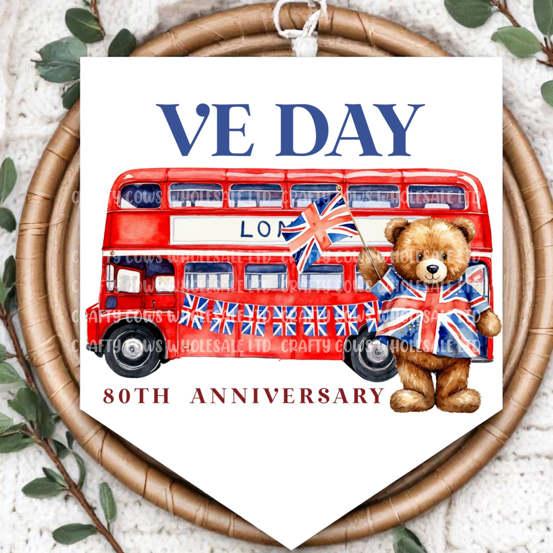 VE Day London Bus & Bear - Digital Downloads