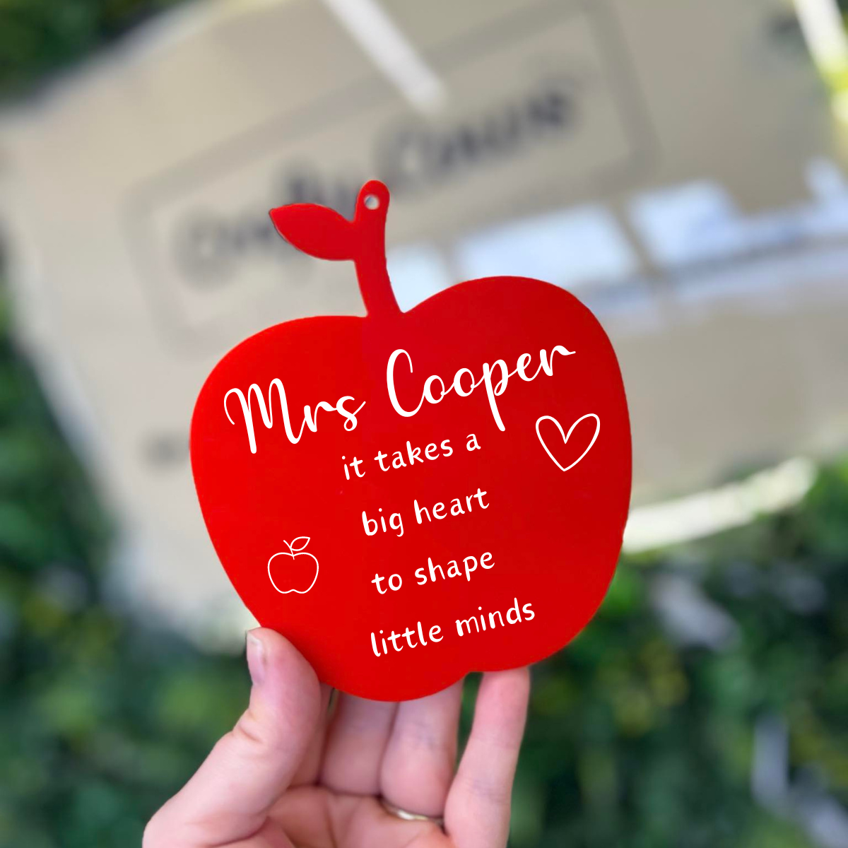 Acrylic Gift Card Holder - Apple