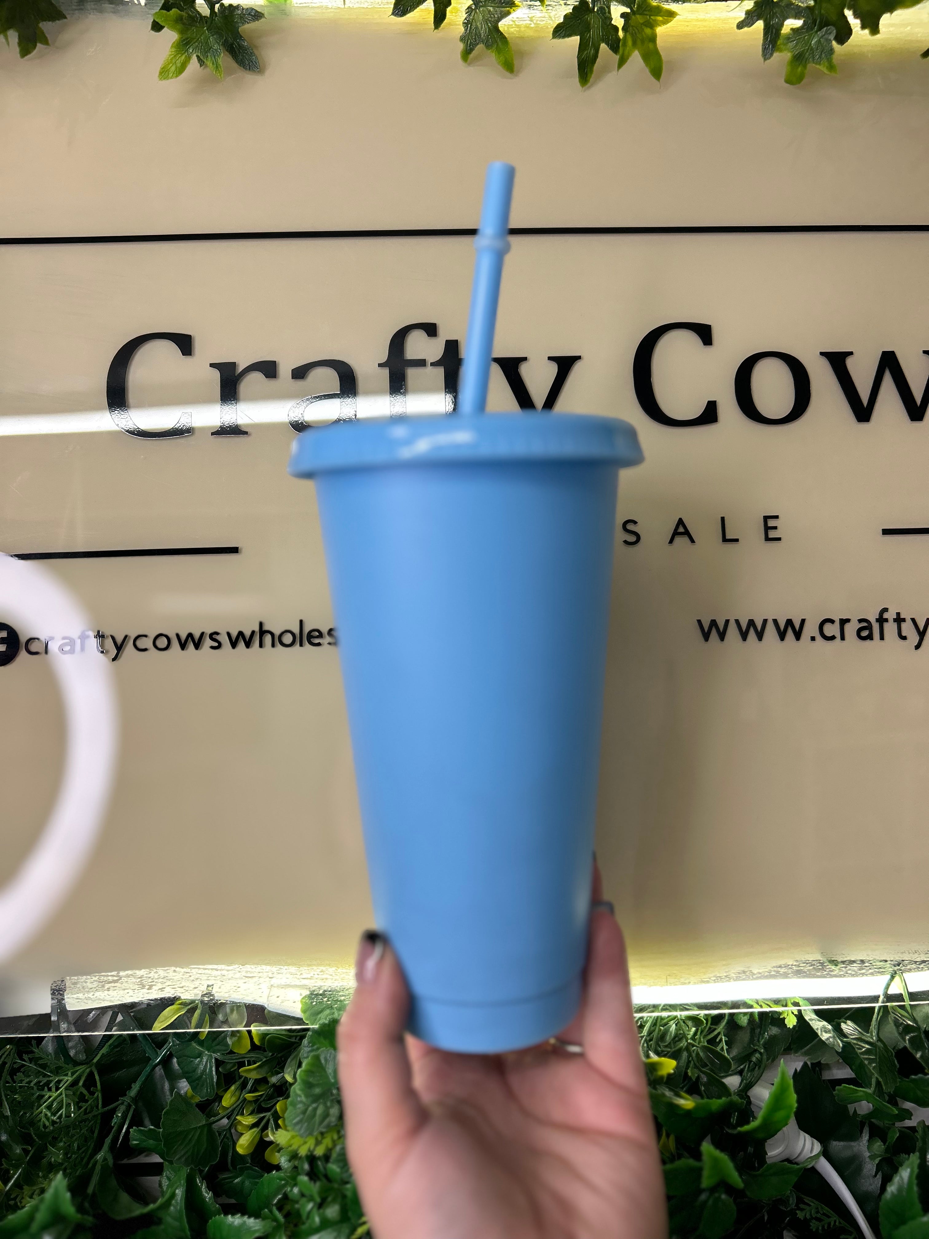 24 oz Cold Cup - Light Blue