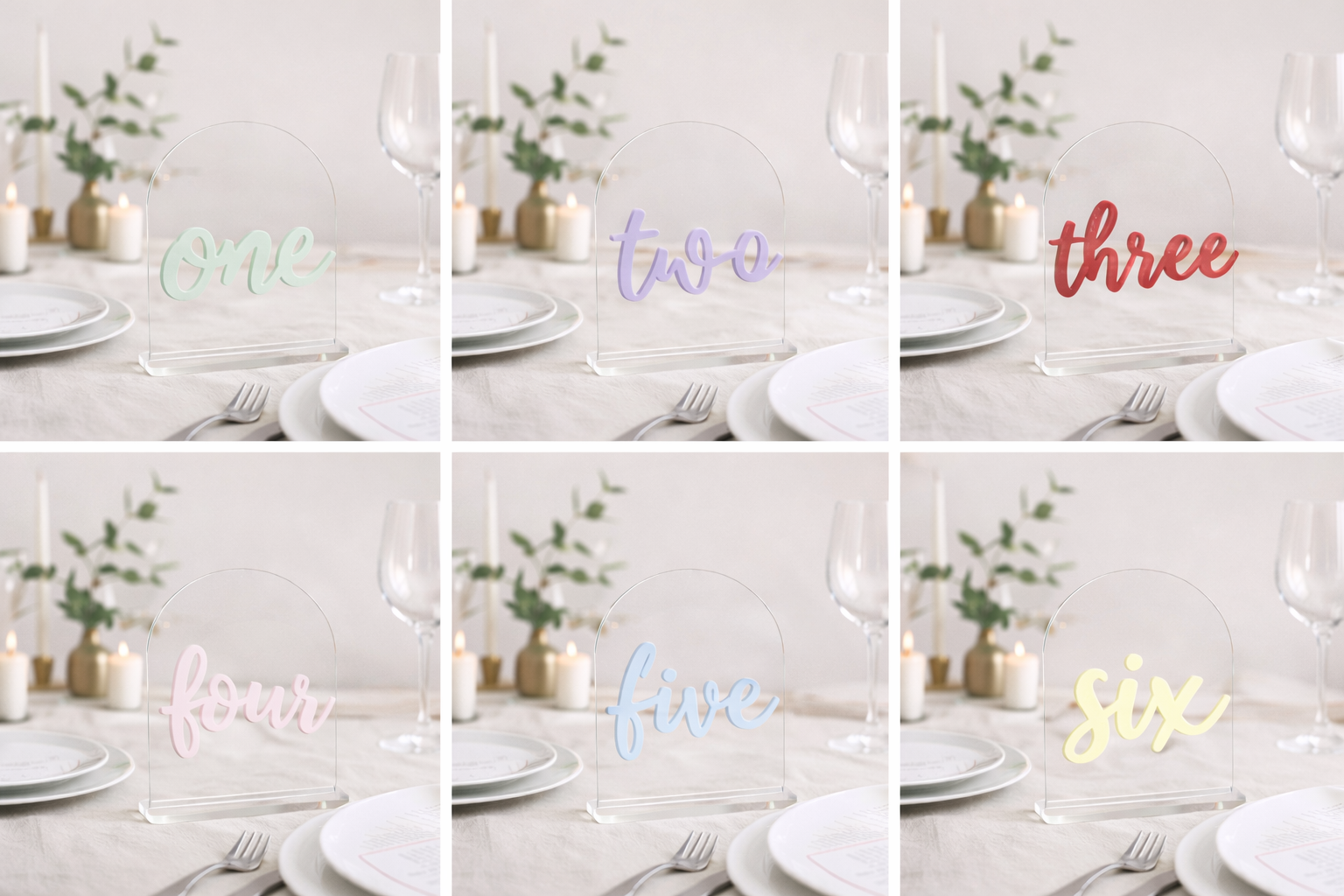 135mm Number Acrylic Wording