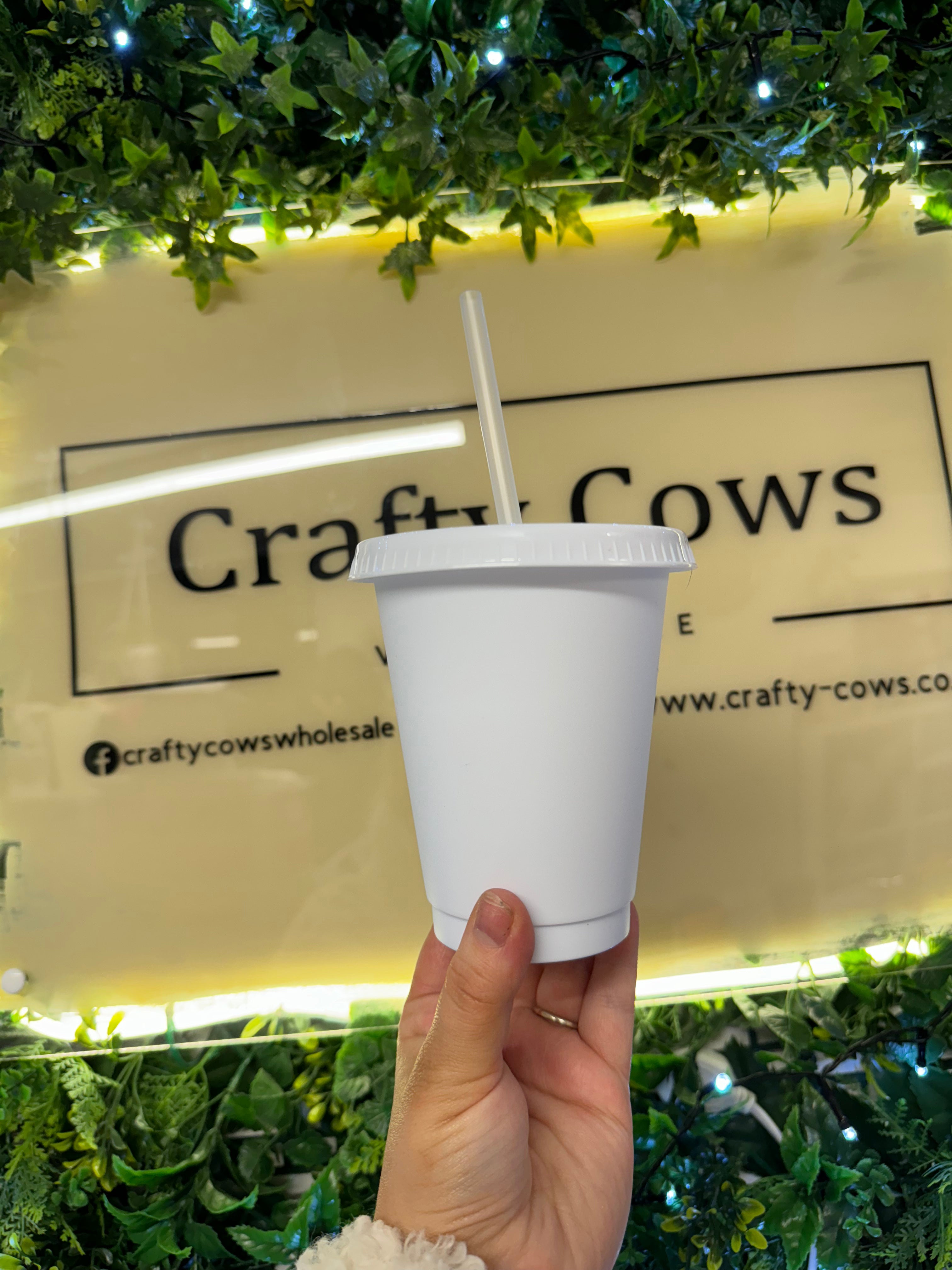 16oz White Cold Cup