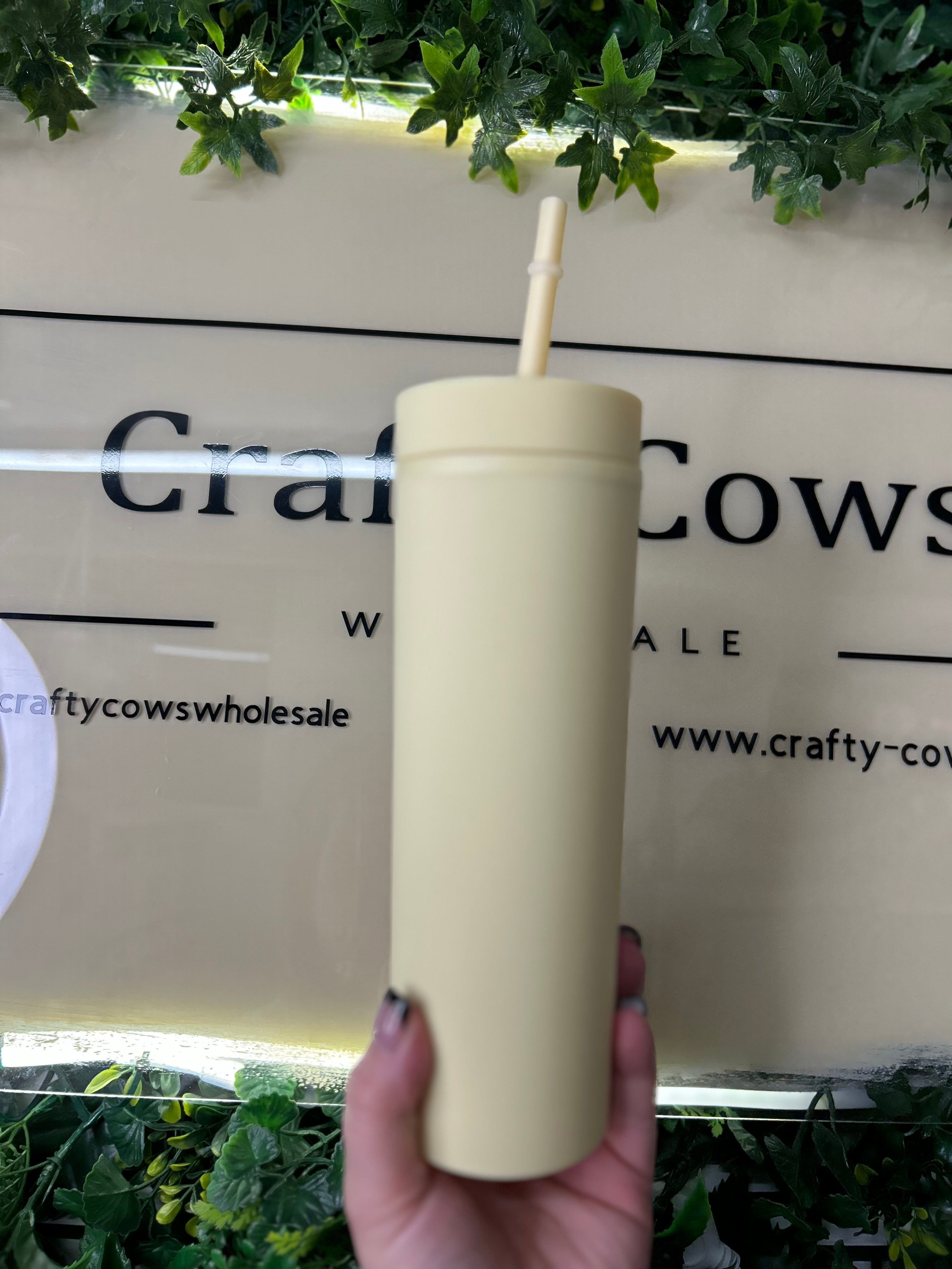 Skinny Tumbler - Pale Yellow (1)