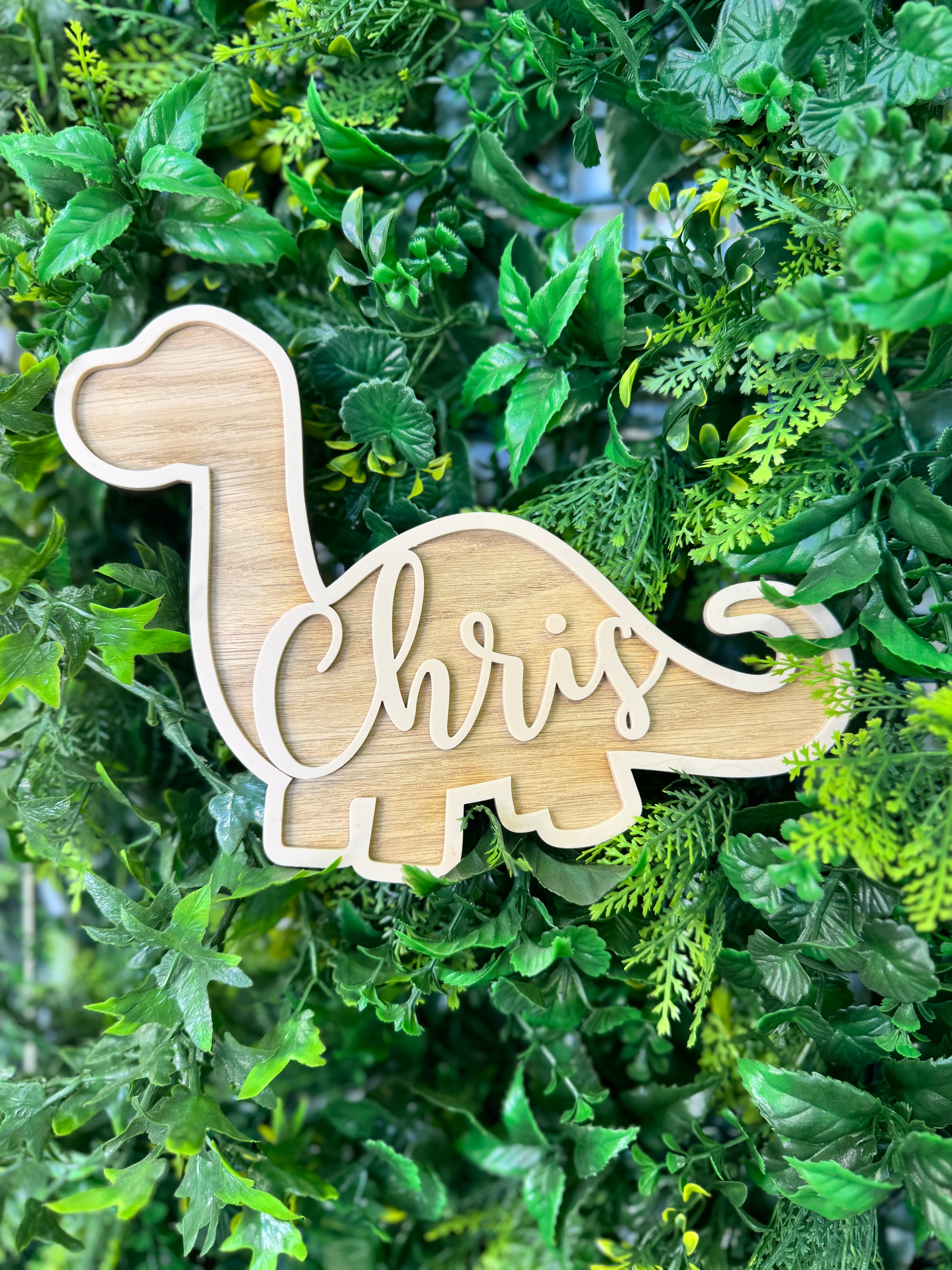 Diplodocus Shaped Name Acrylic