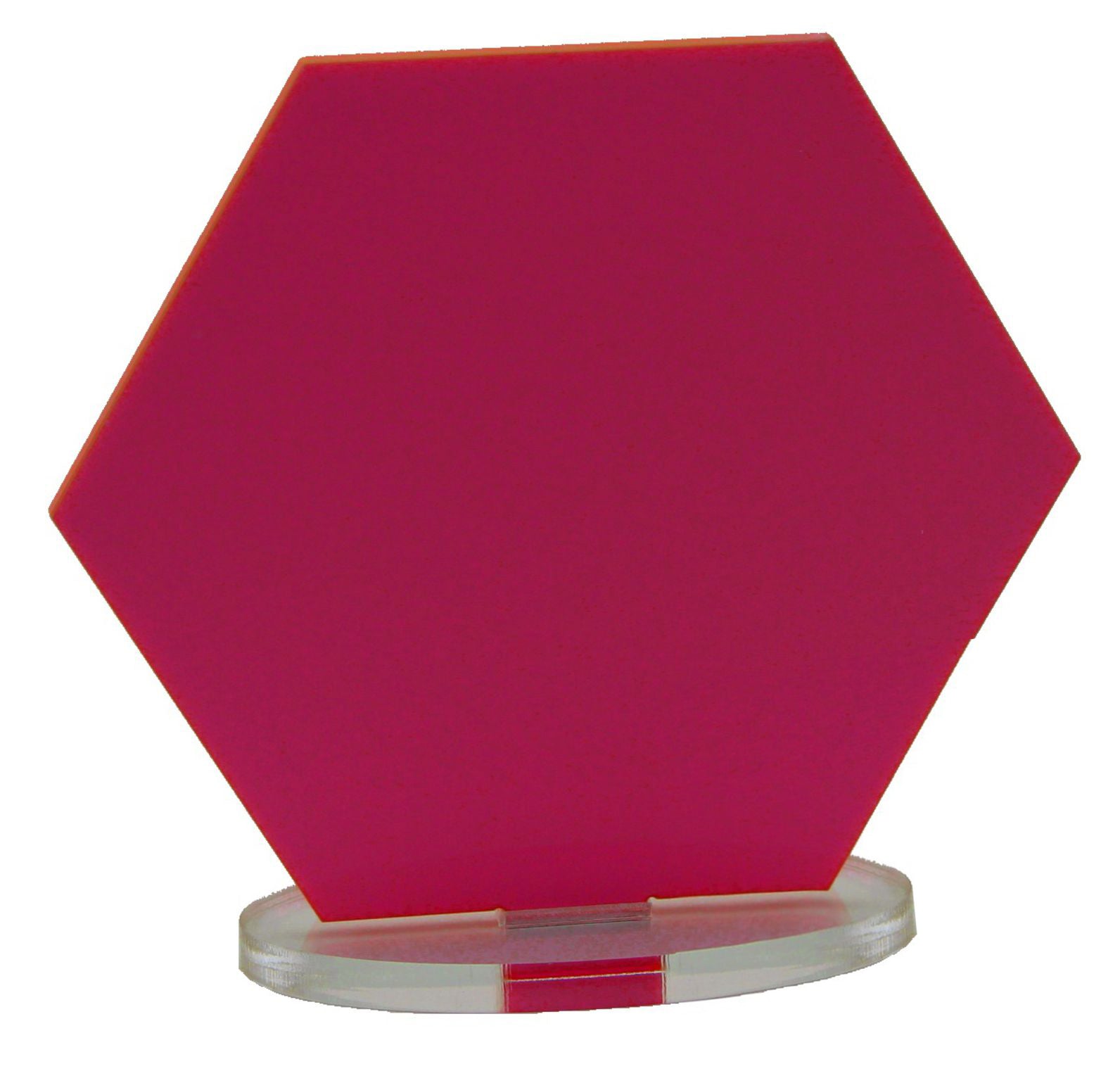 Freestanding Acrylic Hexagon- 100mm - Acrylic
