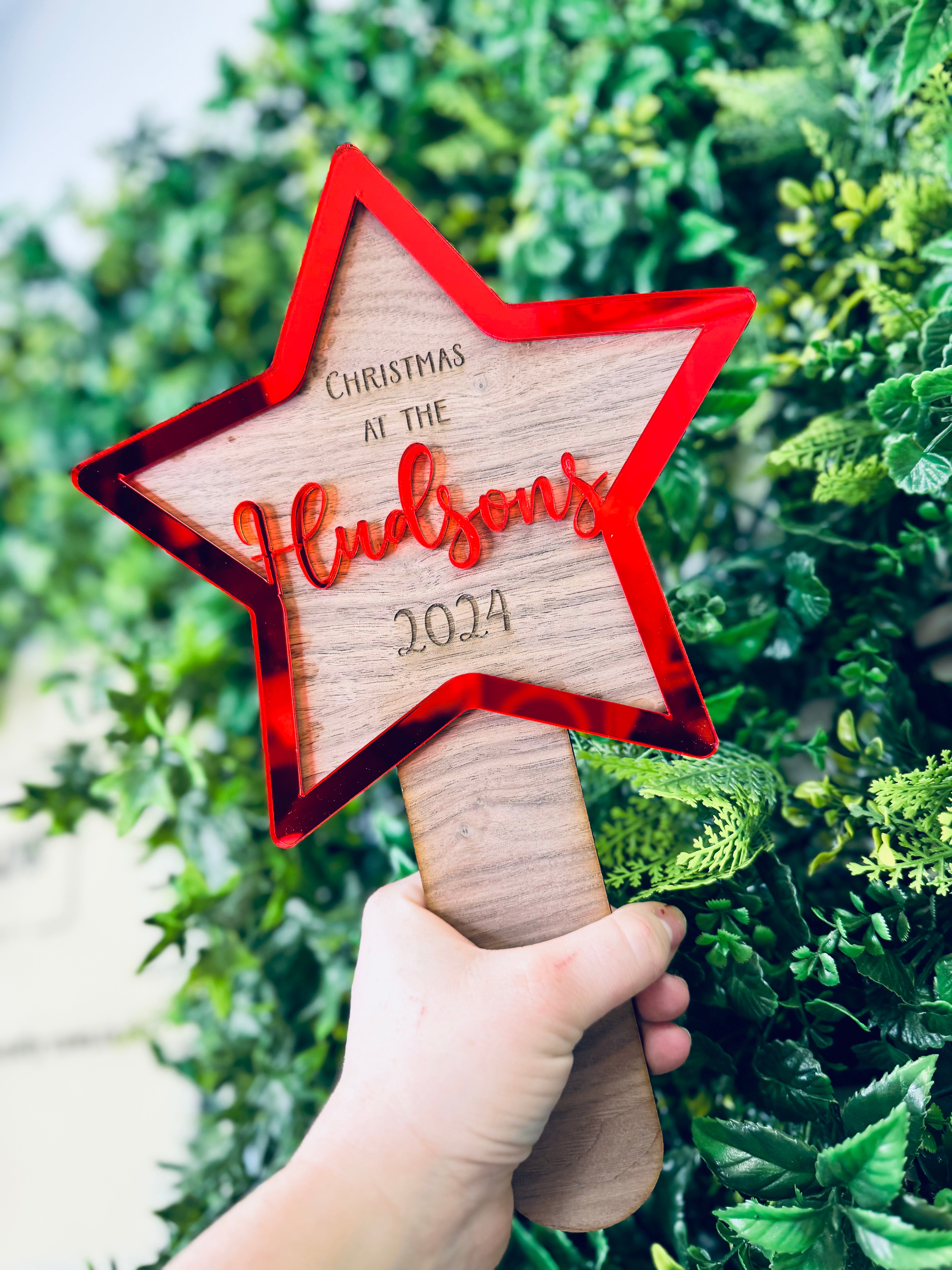 Walnut Veneer Tree Topper