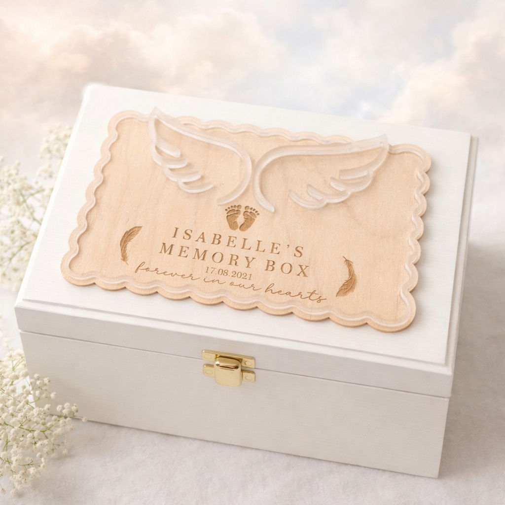 Personalised Memory Memorial Box Plaque - Baby – 150mm