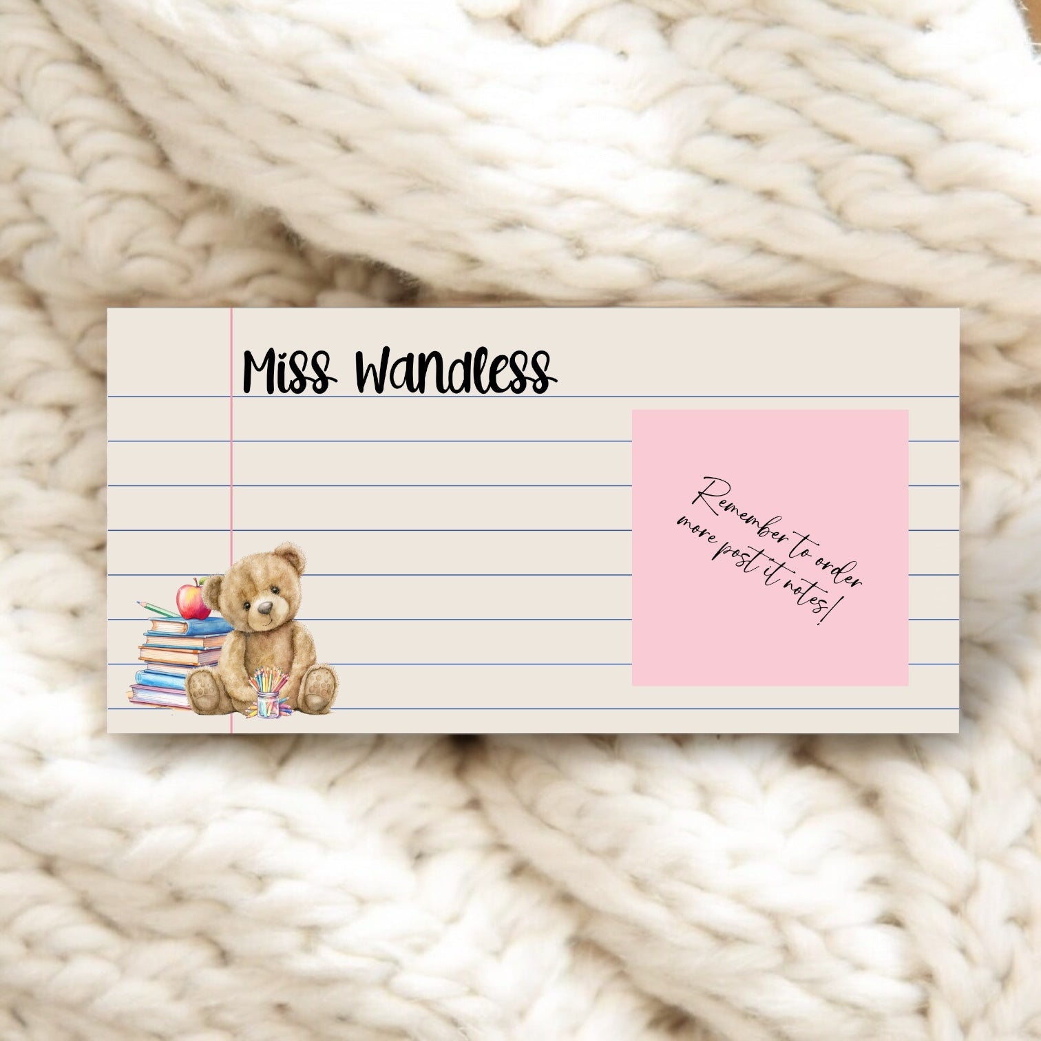 Teacher Post it Note Holder Acrylic