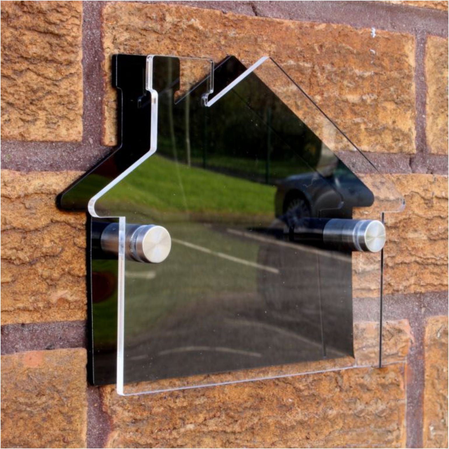 House shaped House Number Blank with fixings