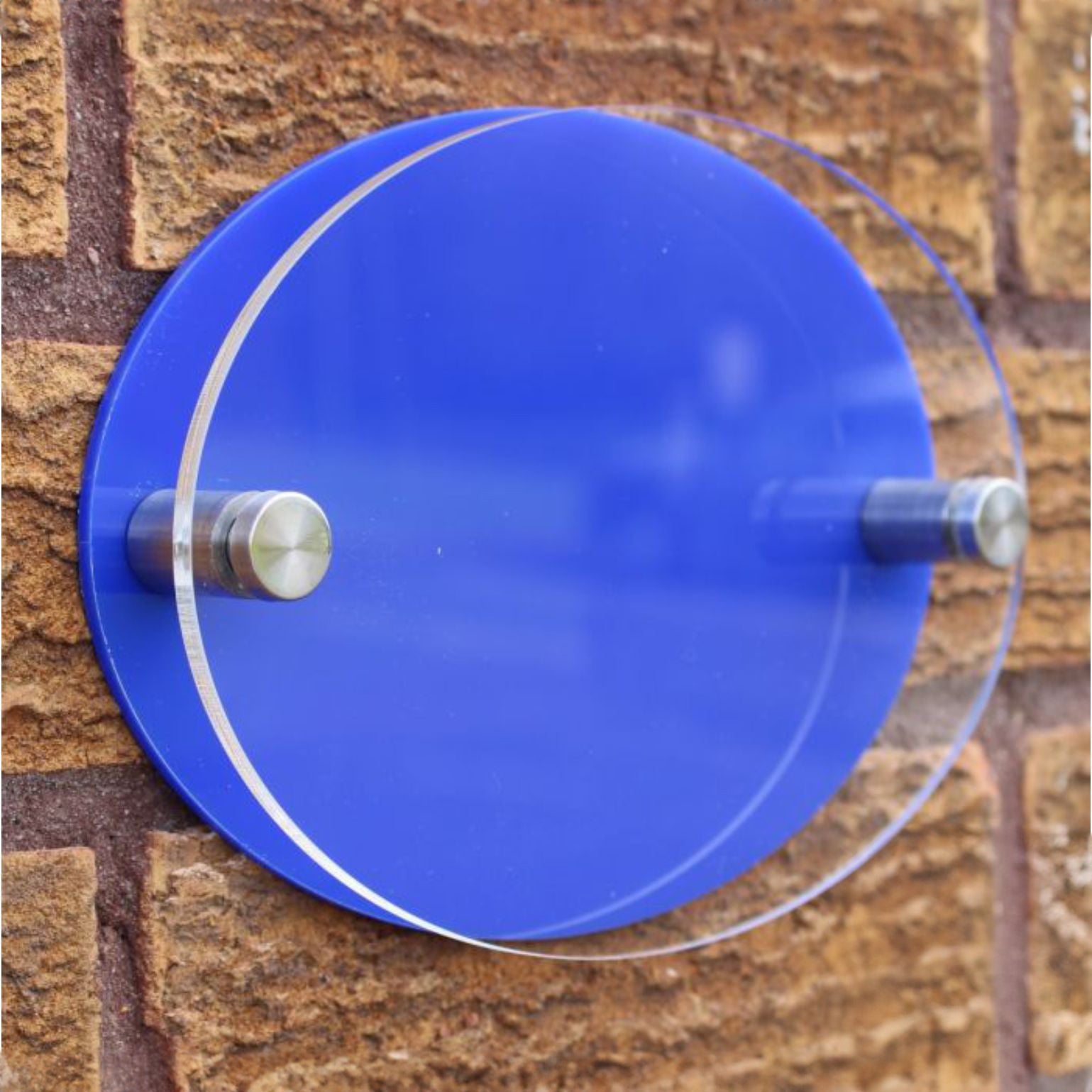 Oval House Number Blank with fixings