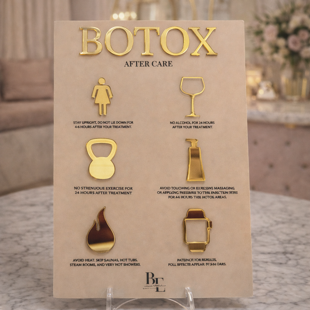 Large Botox UV Printed Signage and Acrylic Embellishments