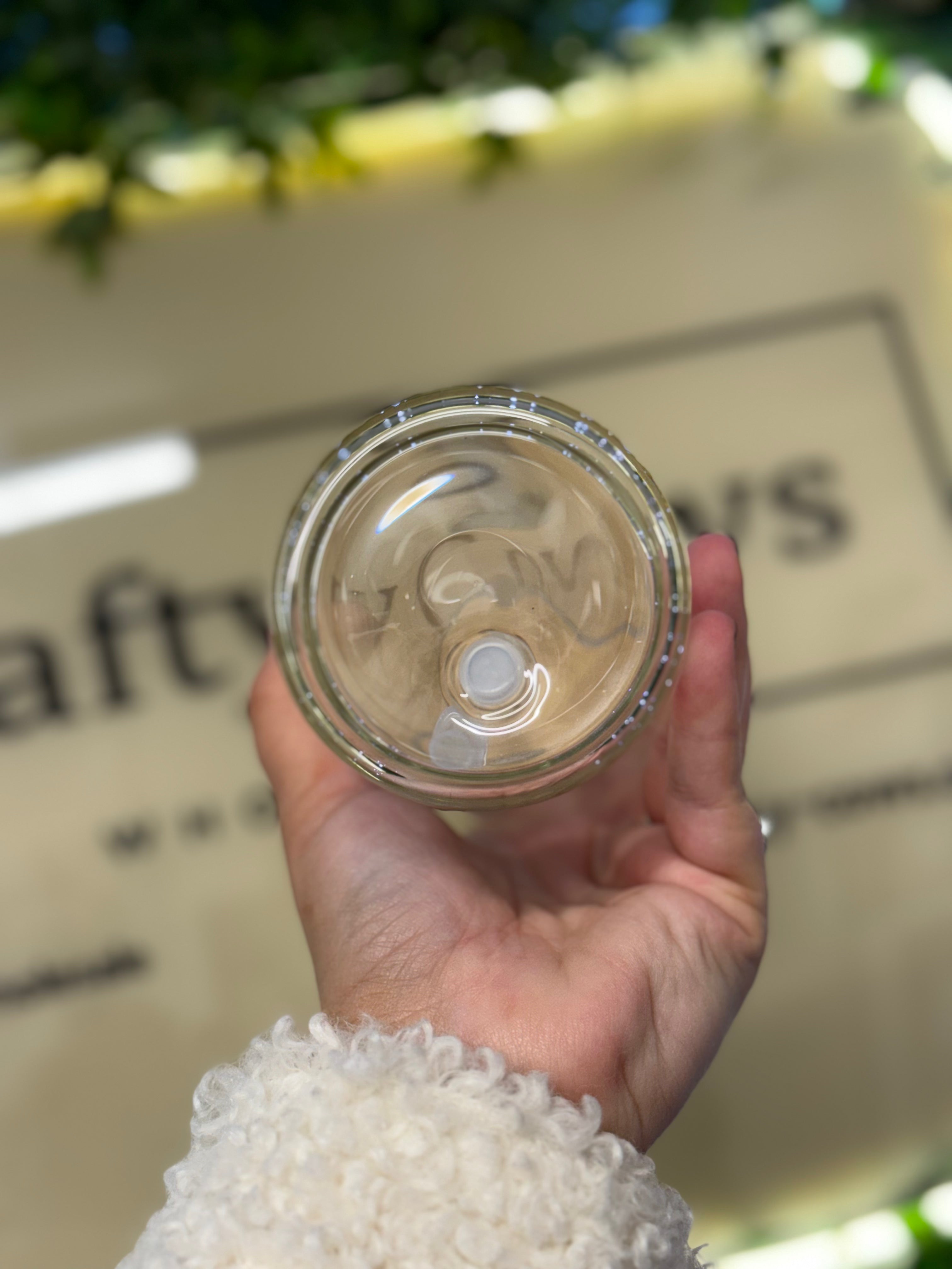 Glass Snowglobe Tumblers Bamboo Lid
