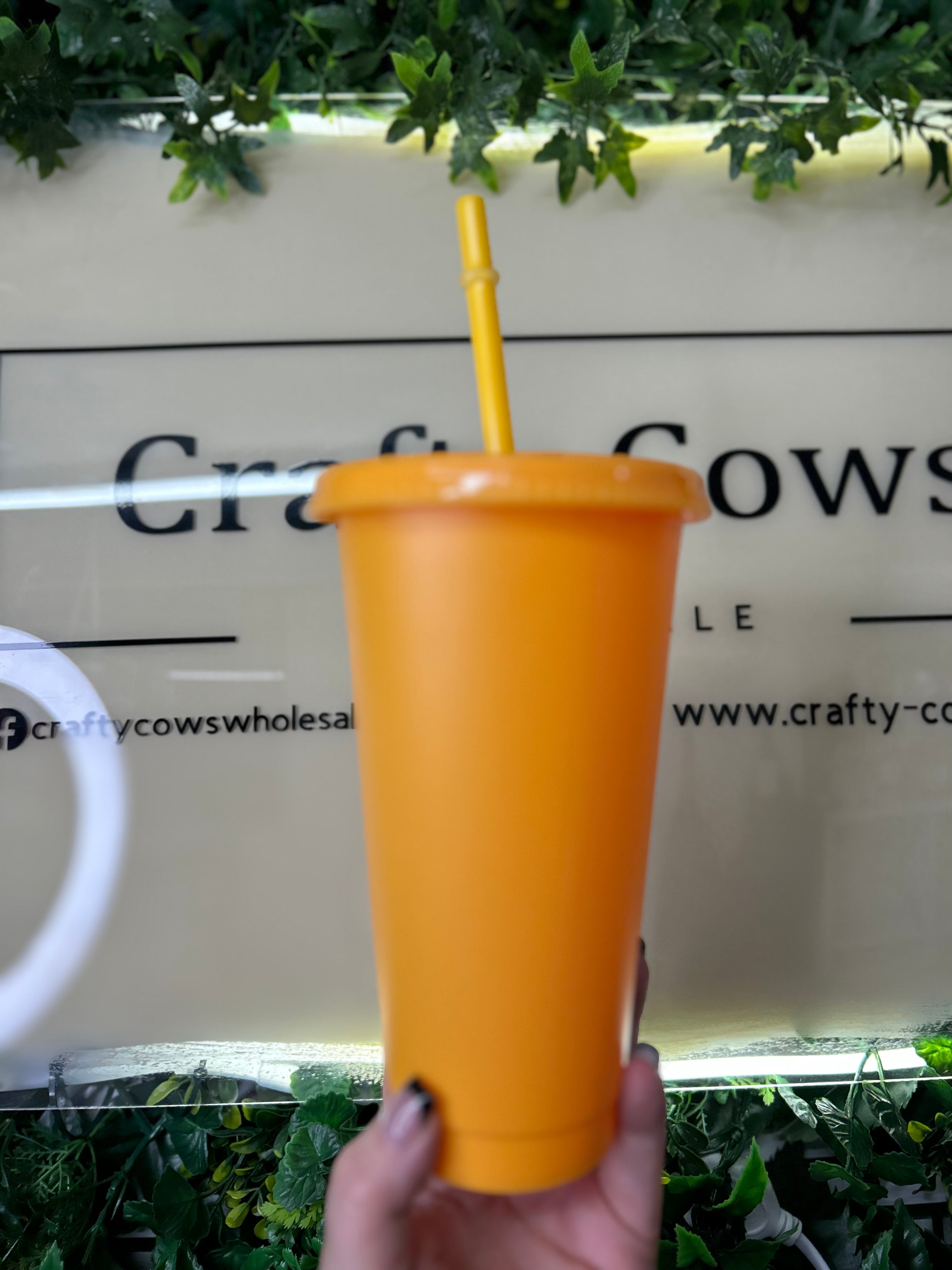 24 oz Cold Cup - Sunset Yellow