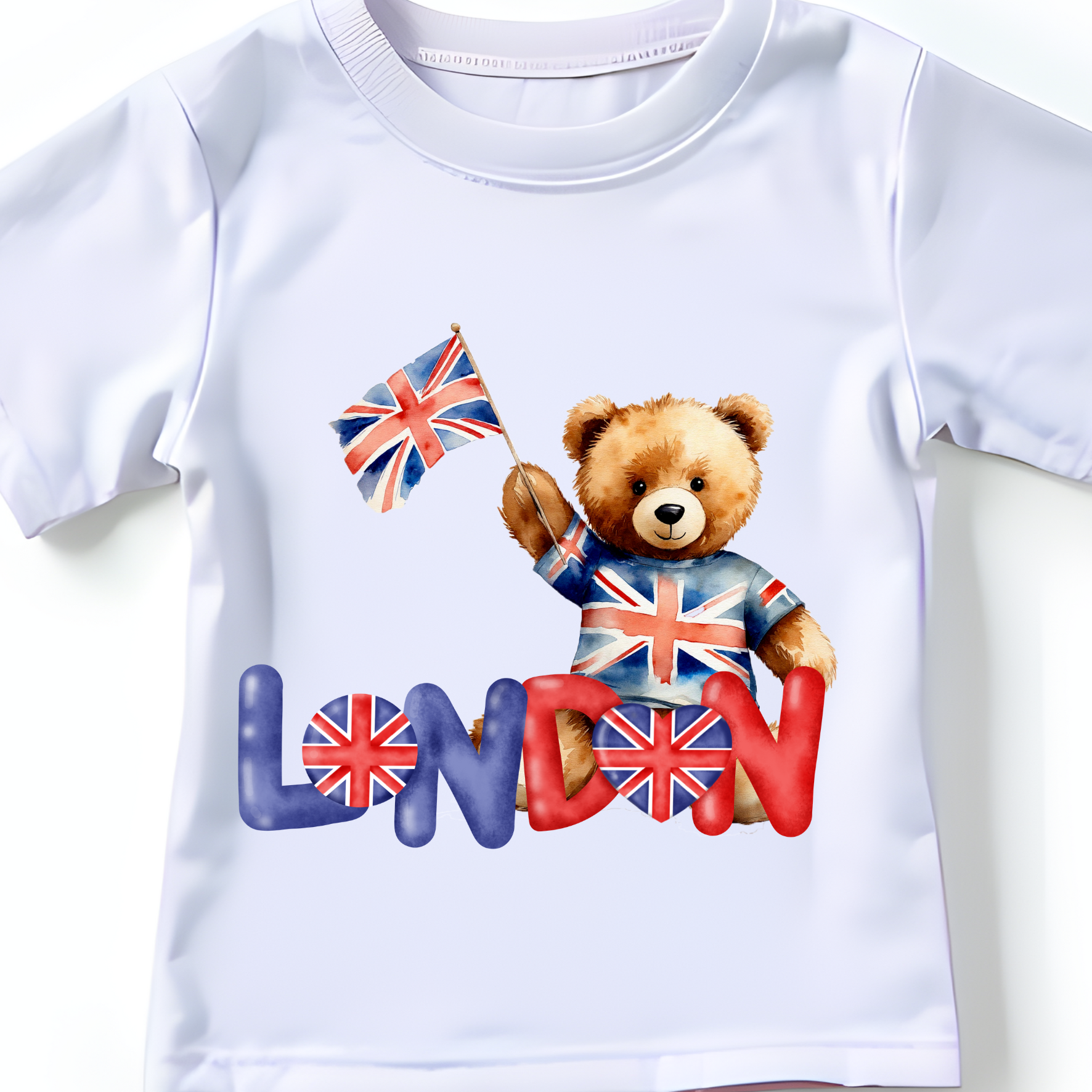 VE Day London Bear With Flag DTF Decal
