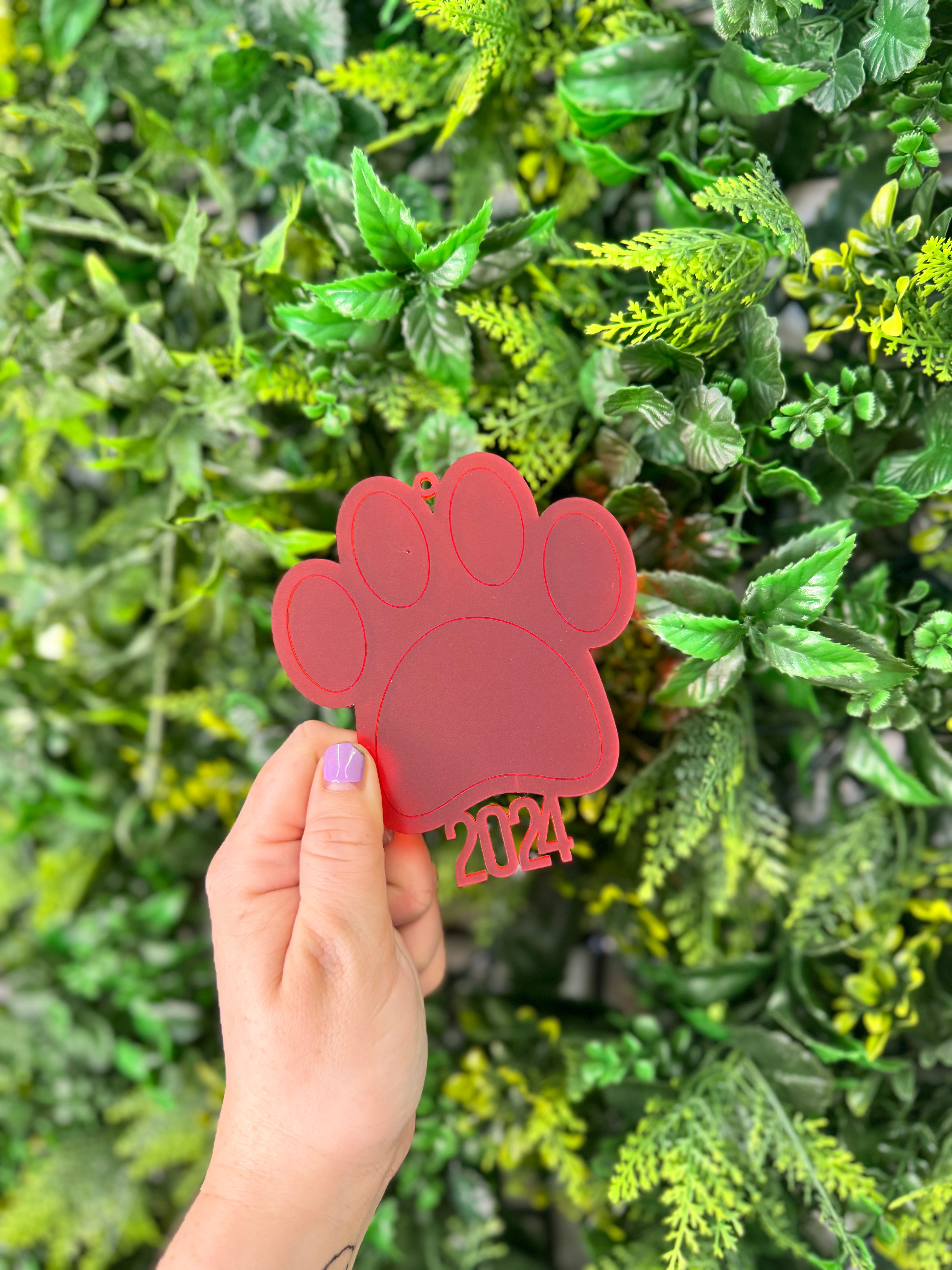 Pet Pawprint 2024 Bauble