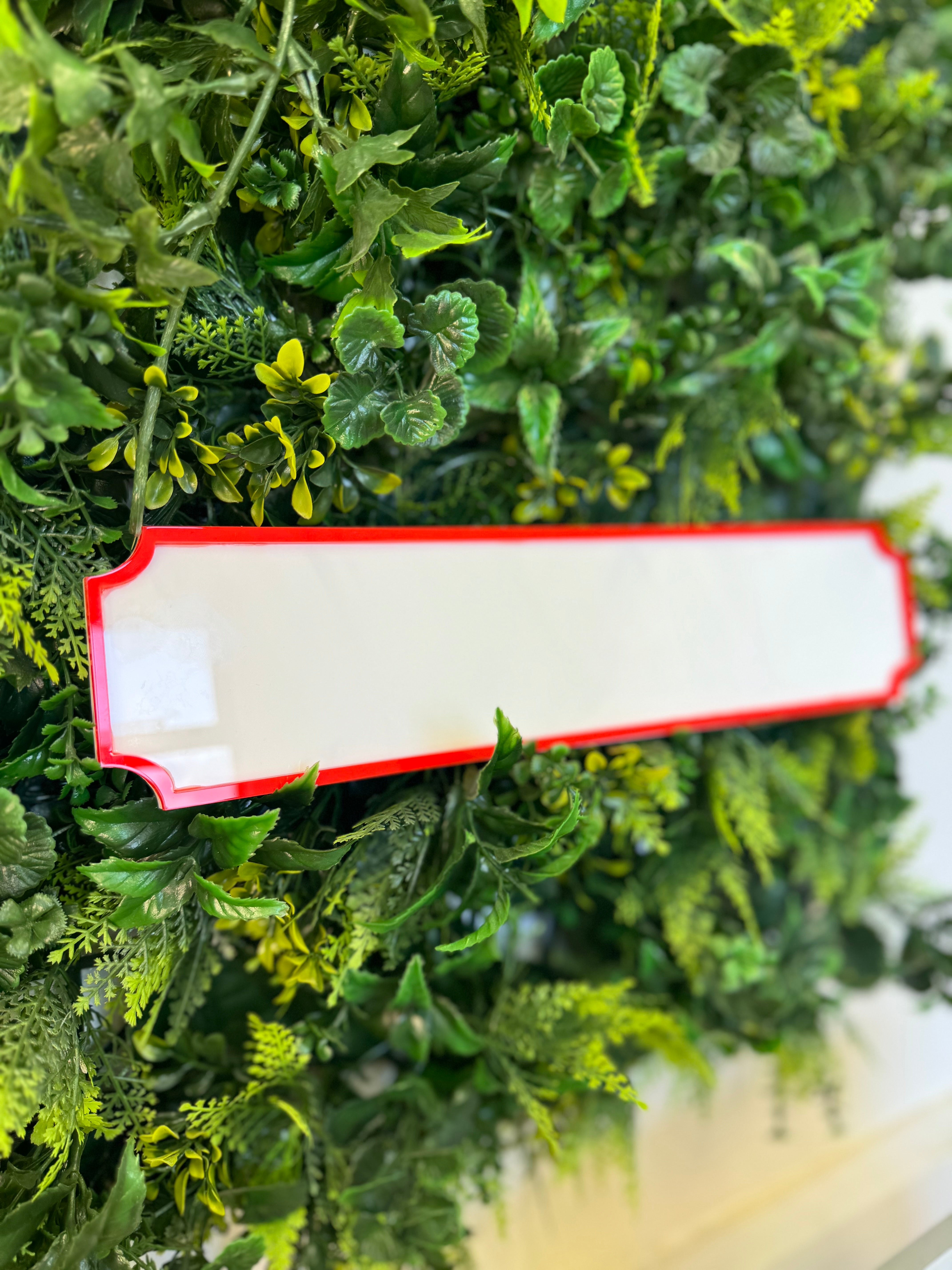 Street Sign with Red Trim