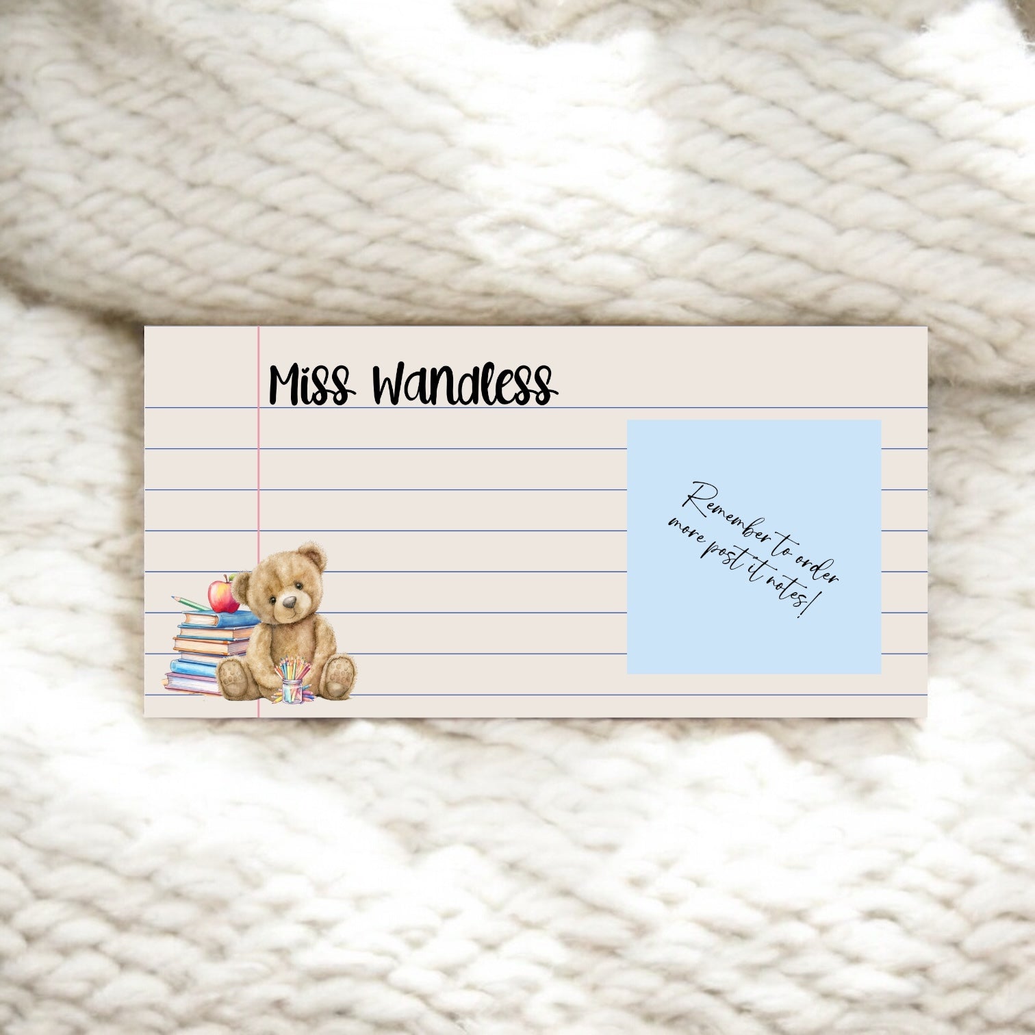 Teacher Post it Note Holder Acrylic
