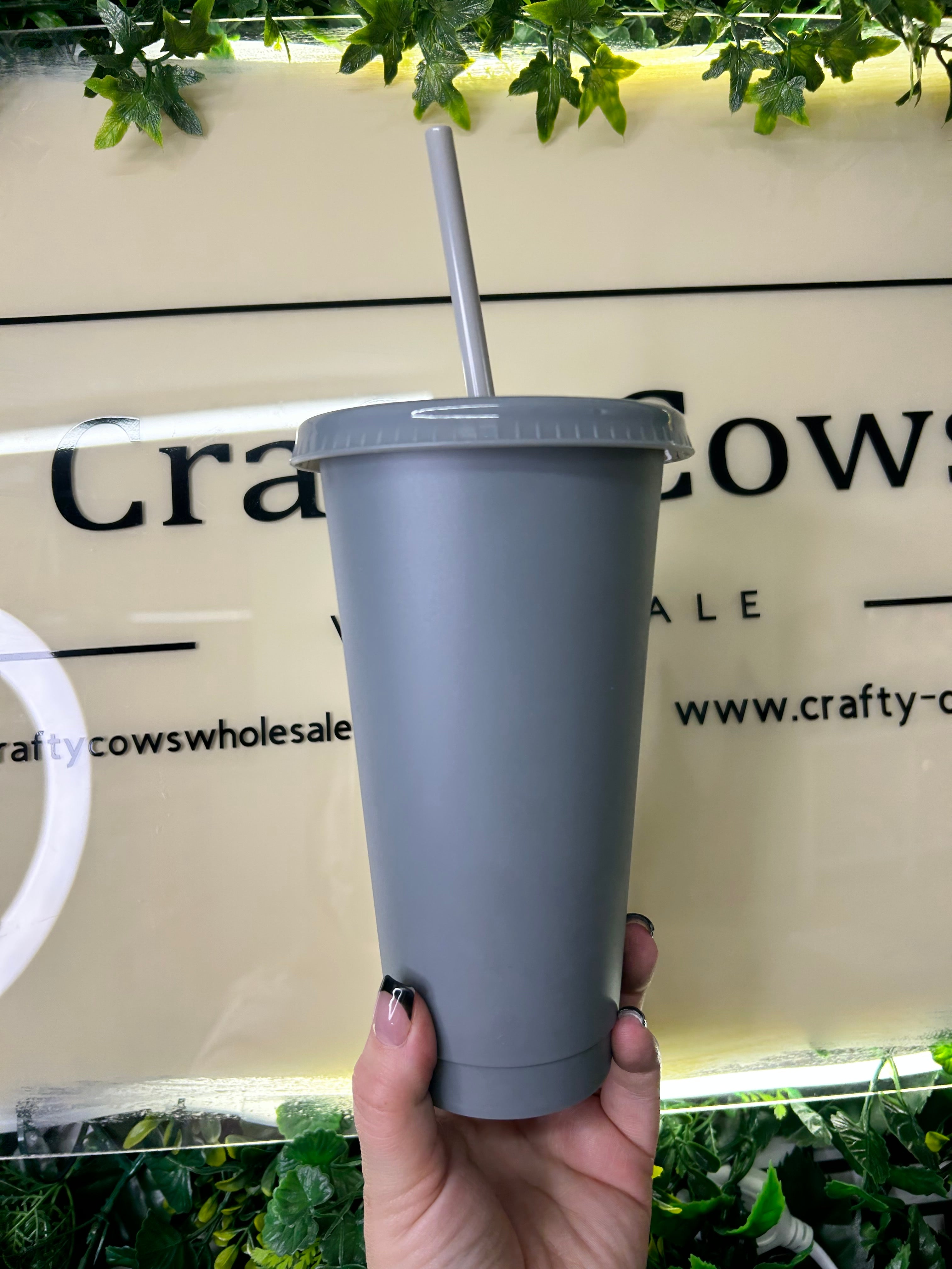 24 oz Cold Cup - Grey