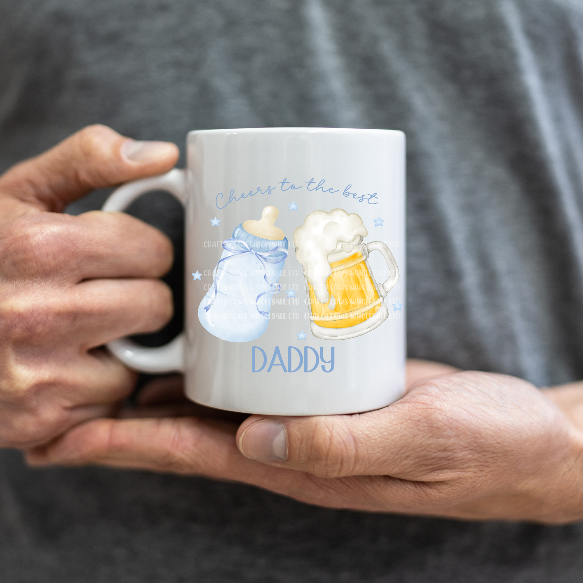 Fathers Day Cheers To The Best Daddy Blue UVDTF