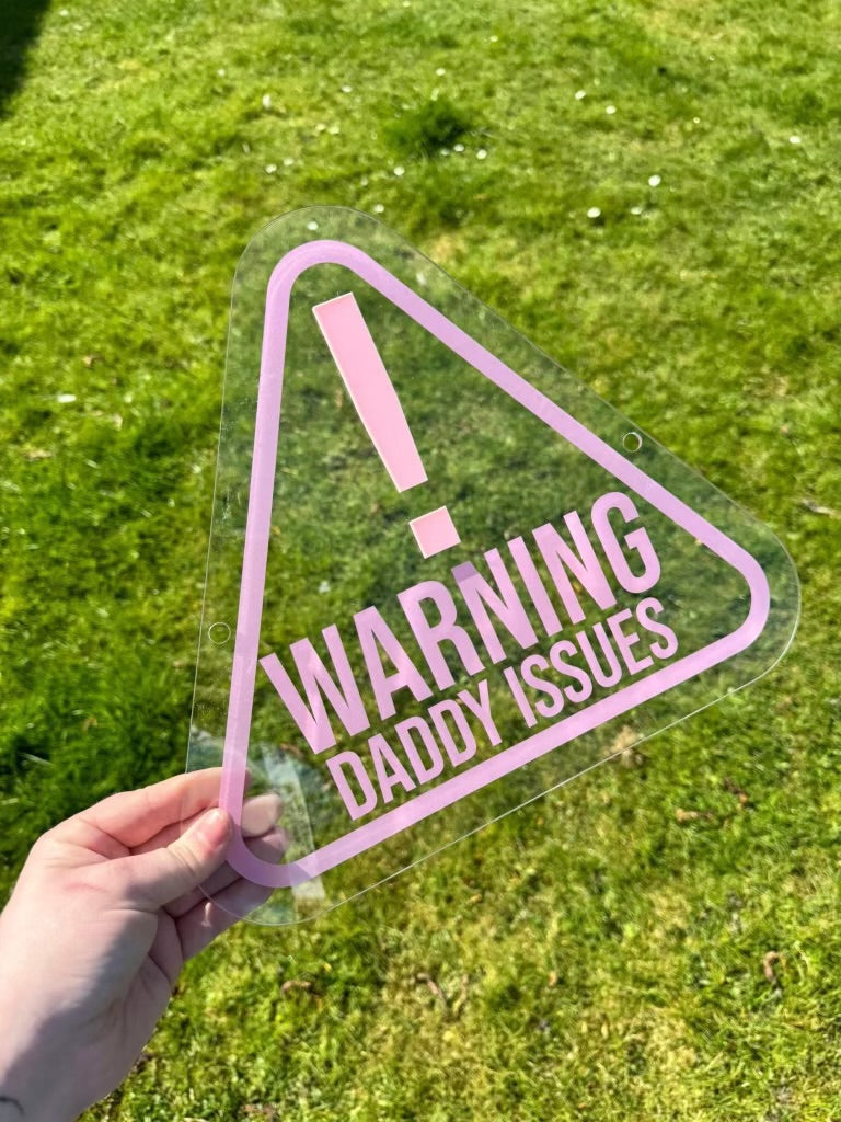 Large Custom Acrylic Warning Sign