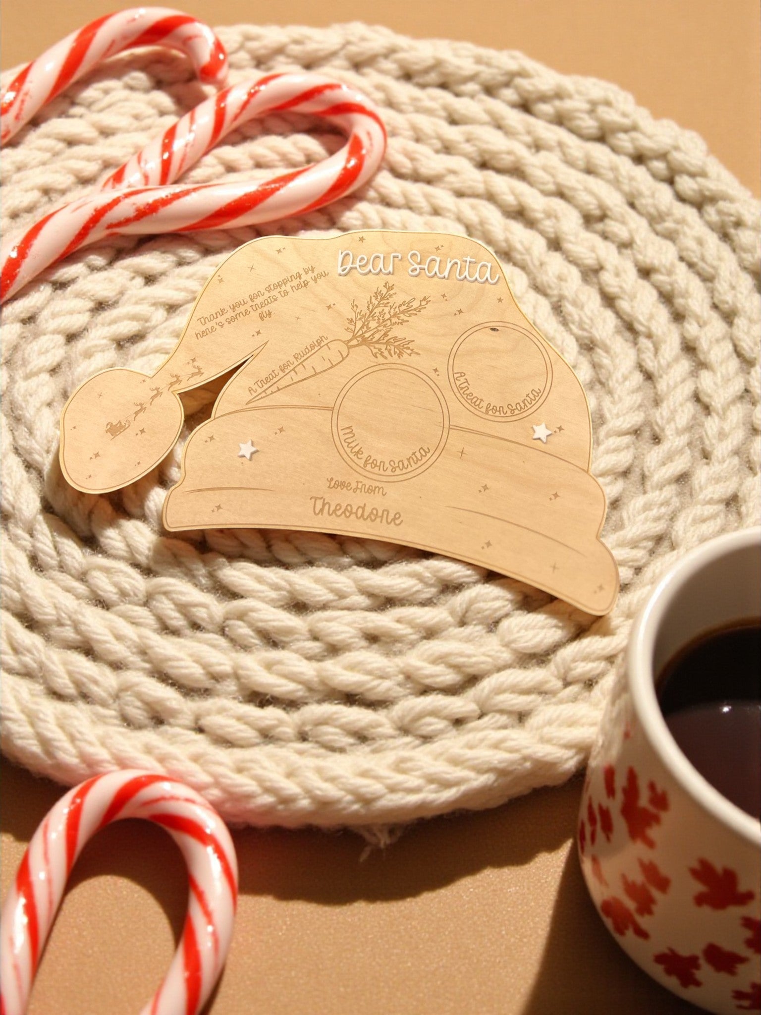 Dear Santa Hat Treat Board