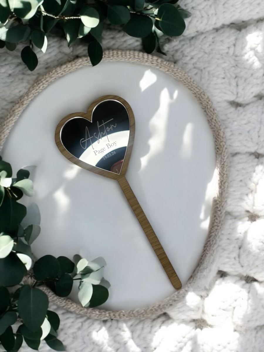 Engraved Wedding Heart Wand