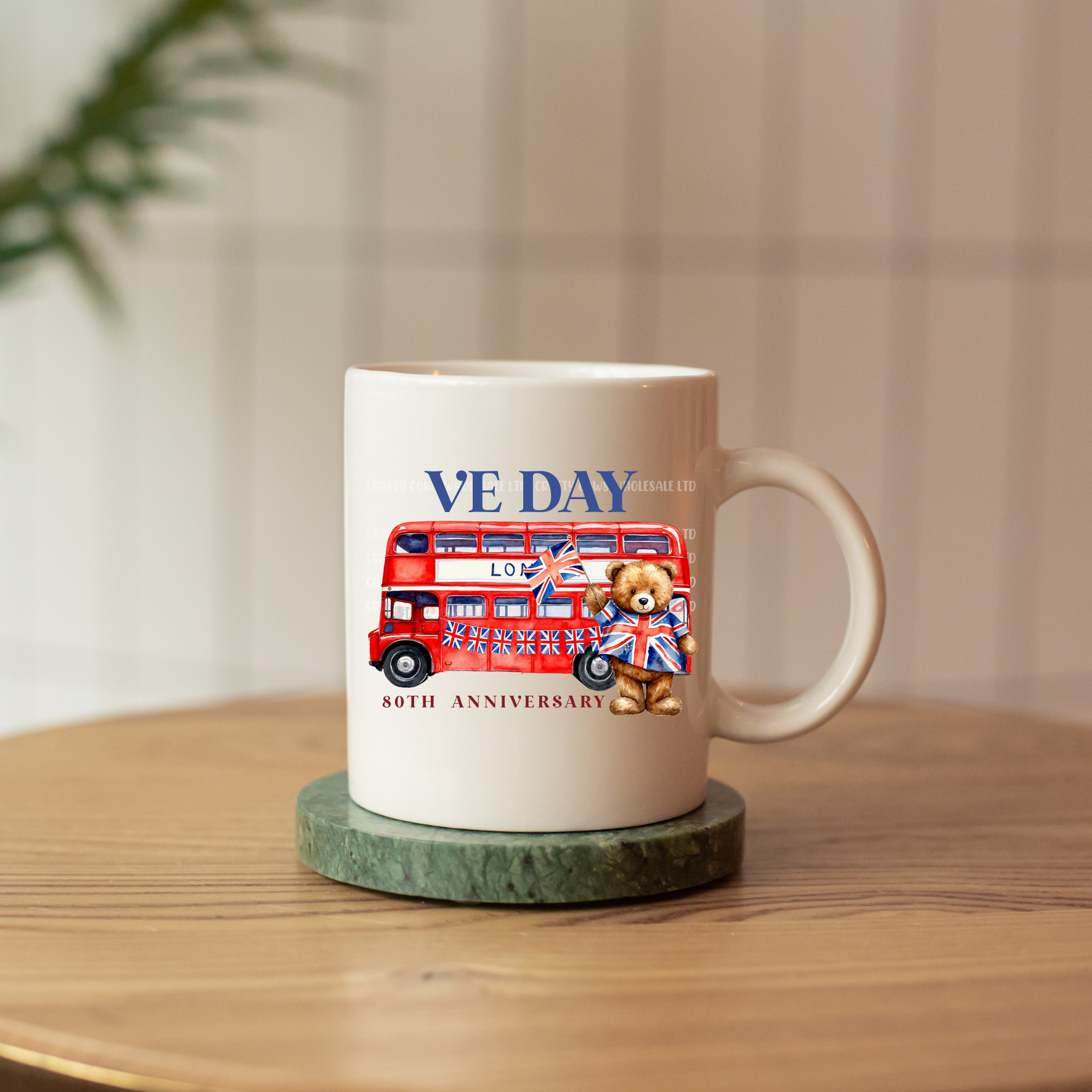 VE Day London Bear & Bus UVDTF Decal